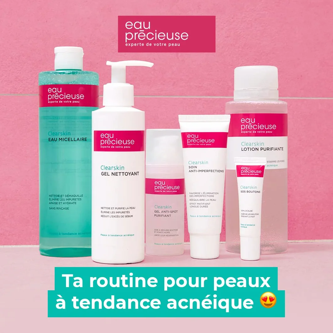 Eau Précieuse Gel Anti-Bouton Purifiant Clearskin Soin 2-en-1 Peaux Acnéique 50 ml