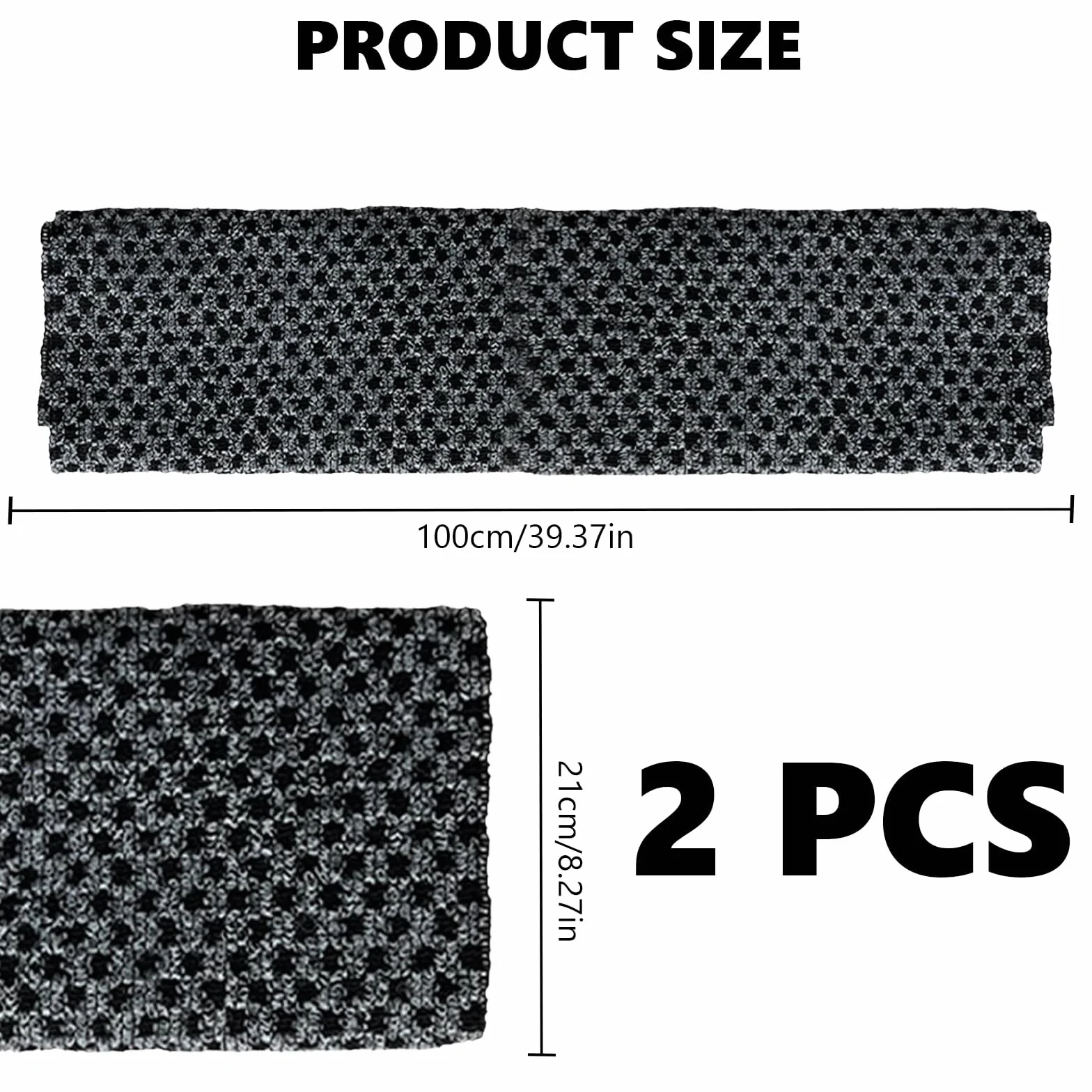 Japonaises Serviettes Exfoliantes 2 Pièces, Gommage Dos Douche, Débarbouillettes Peau Sensible Rugueuse (Noir)