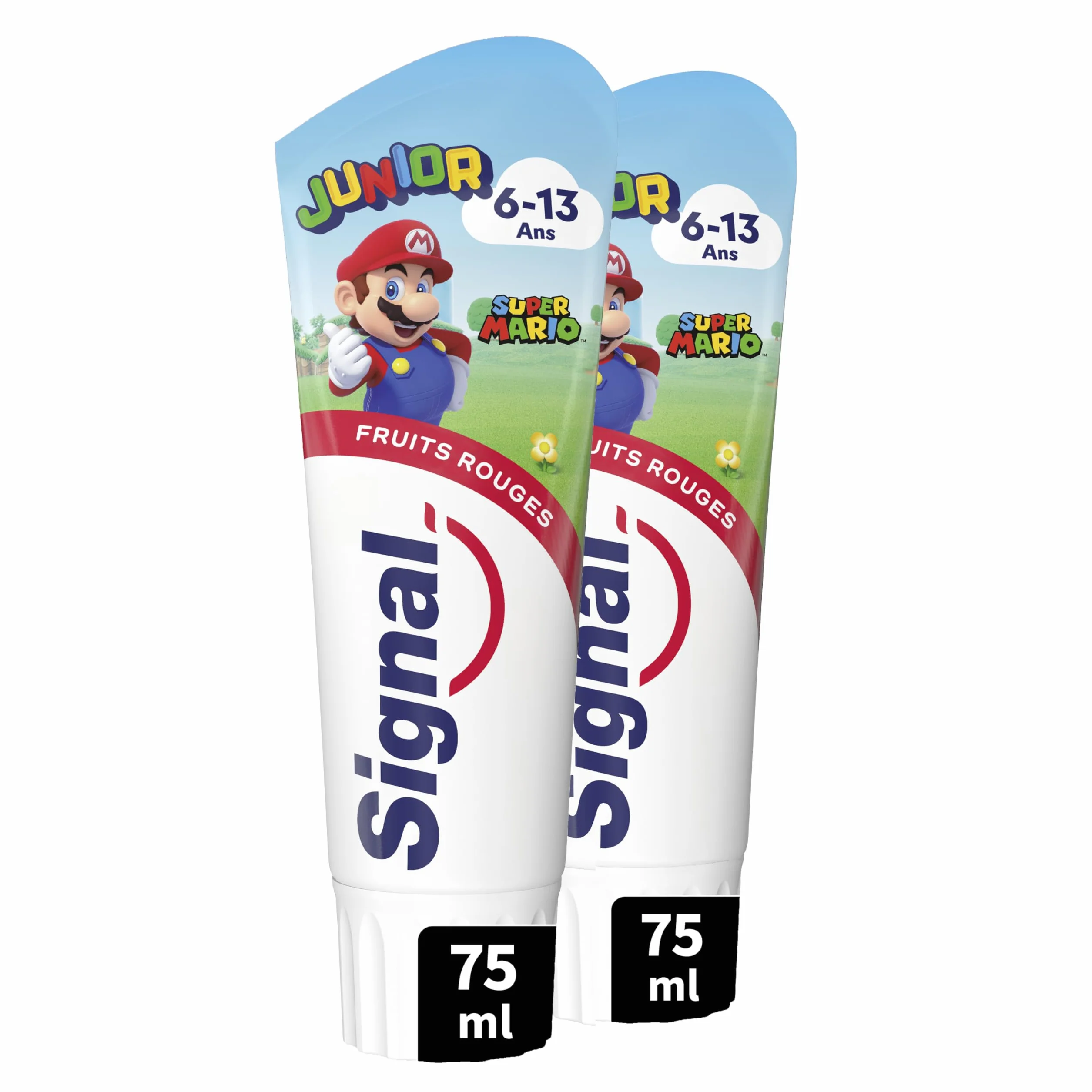 Signal Dentifrice Enfant Super Mario Fruits Rouges 6-13 ans 2x75ml