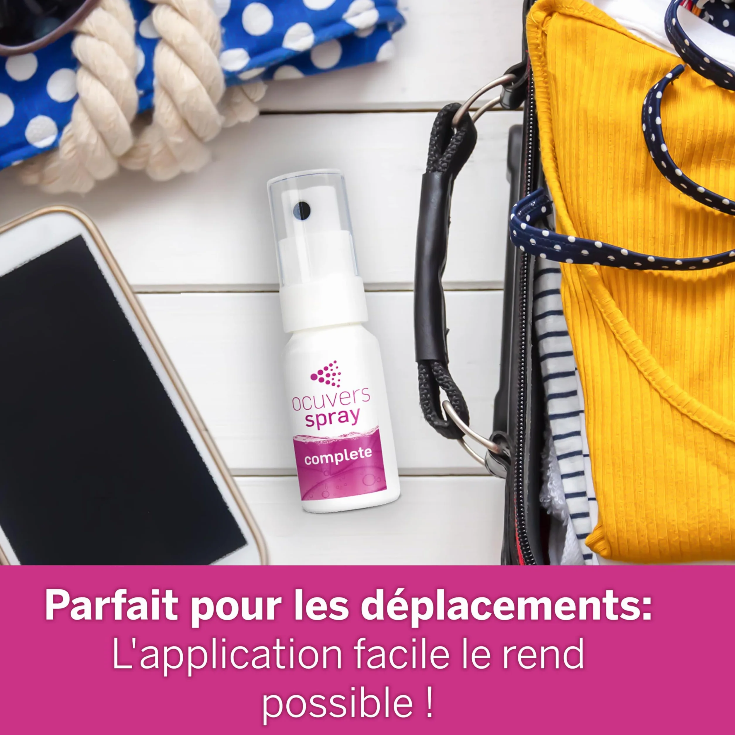 Ocuvers Complete Spray pour les yeux 0,3% acide hyaluronique liposomes aloe vera vitamine B5 E 10 ml