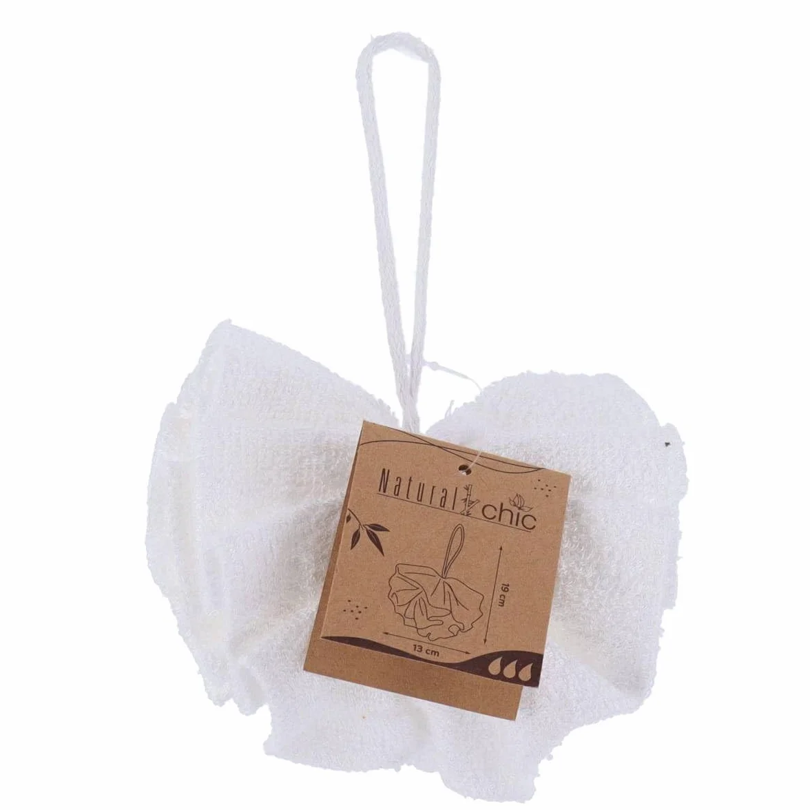 Tendance Fleur de Douche Fibre de Bambou et Polyester Blanc Salle de Bain