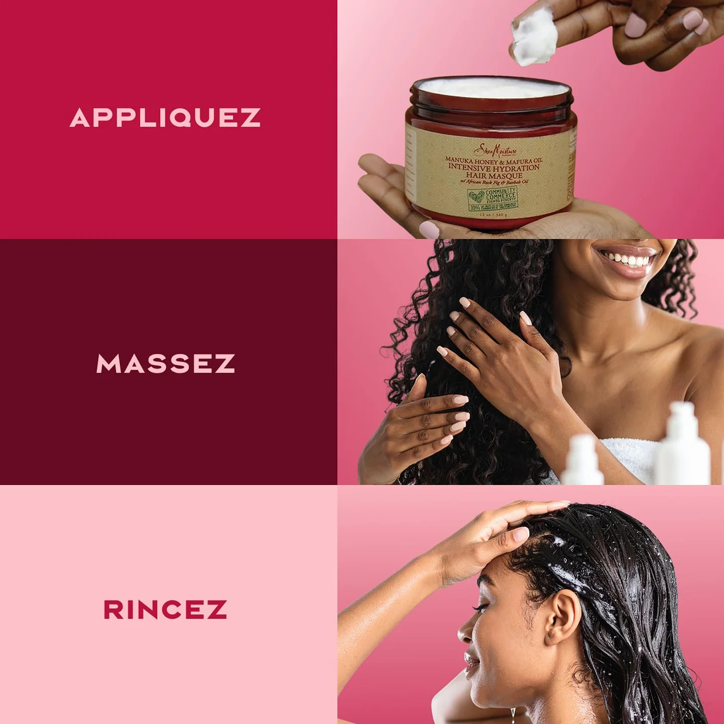 SHEA MOISTURE Masque d'Hydratation Intensive pour Cheveux Secs