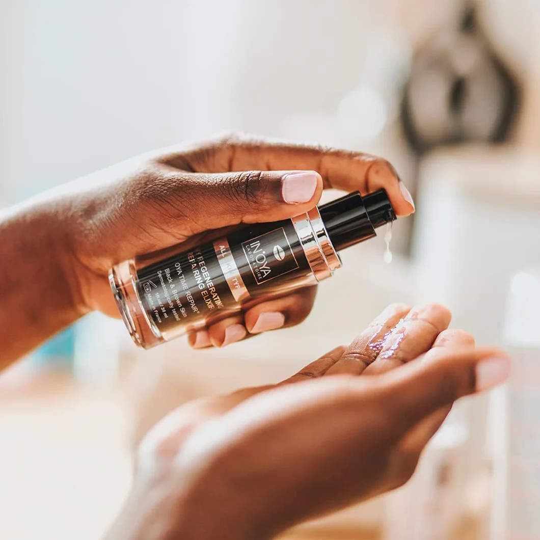 Mon Elixir « Régénérant et Réparant » – Peaux noires et mates – Soin de nuit hydratant pour le visage – Serum à l’acide hyaluronique – Crème hydratante visage anti-rides - 98% d’actifs naturel – 30 ML