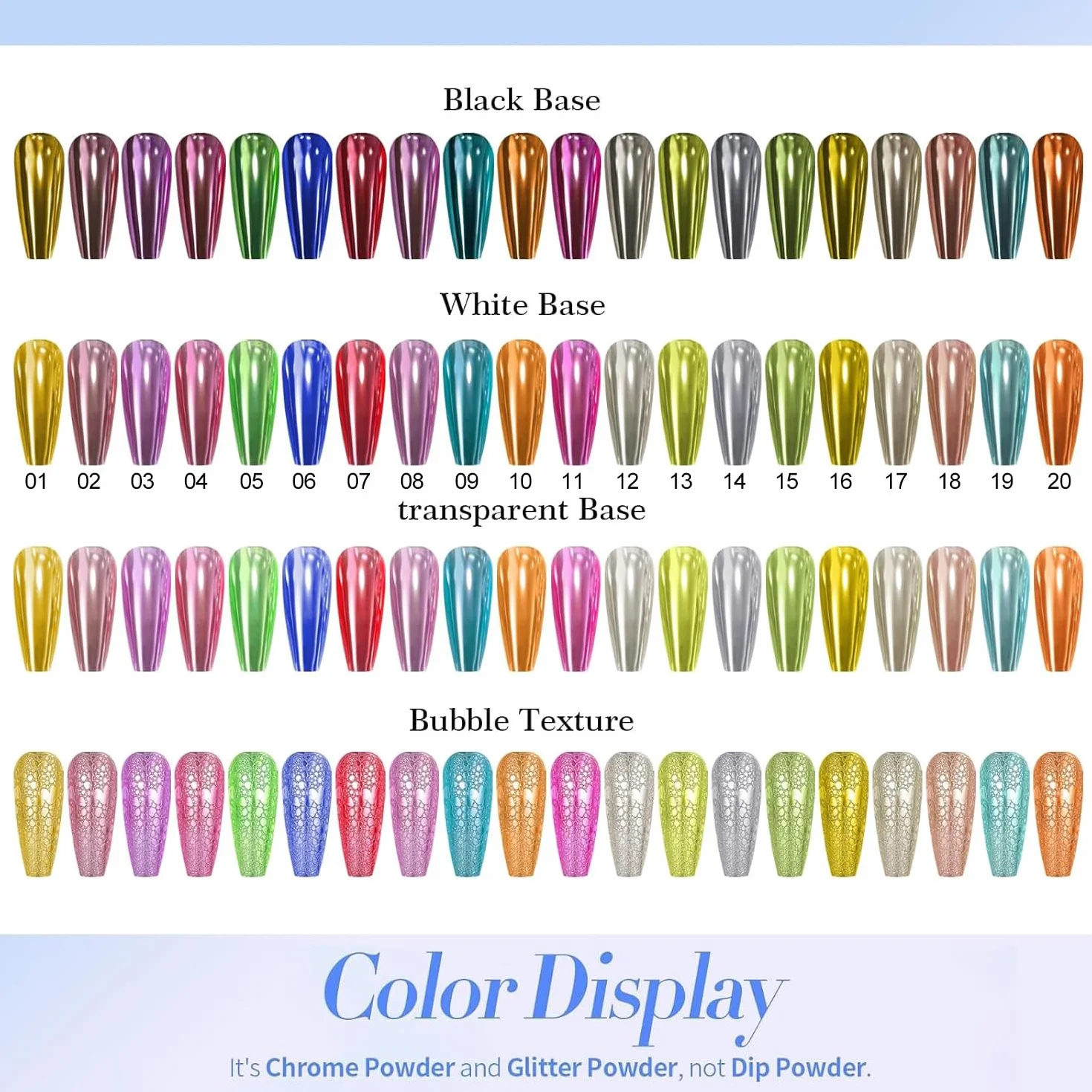 Poudre Chrome Ongle Rose Violet Effet Miroir Métallique Holographique Pigment Nail Art