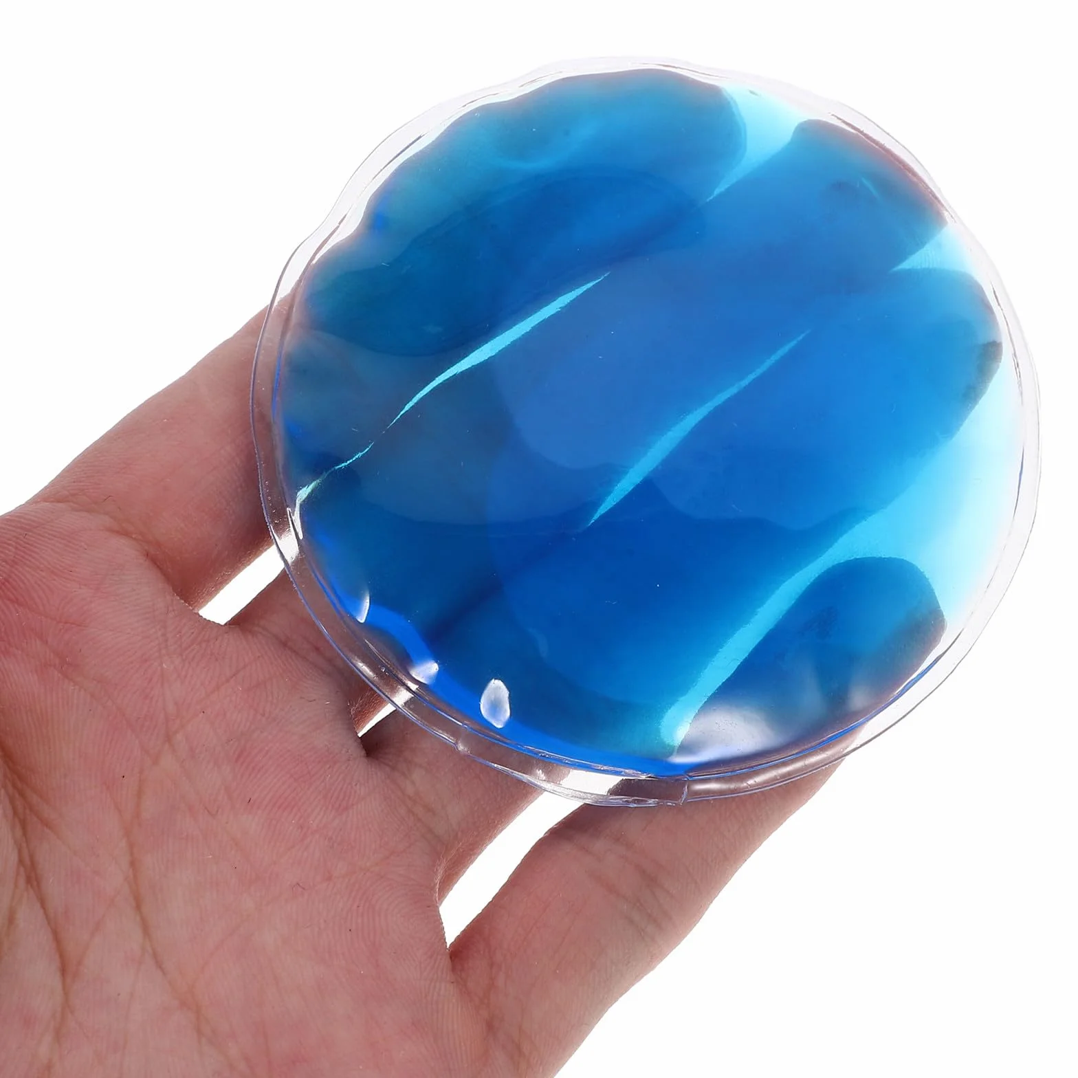Masque Oculaire Rond en Gel Pvc Réutilisable 6 Pcs pour Compresses Froides et Chaudes, Rafraîchissant Voyage ou Usage Domestique
