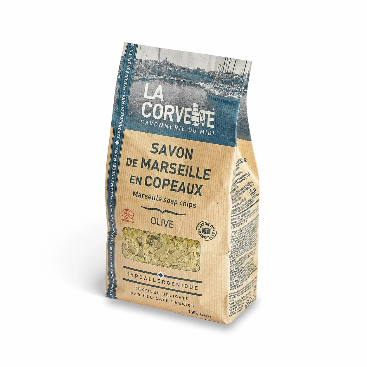 La Corvette Savon de Marseille en Copeaux Olive 750 g
