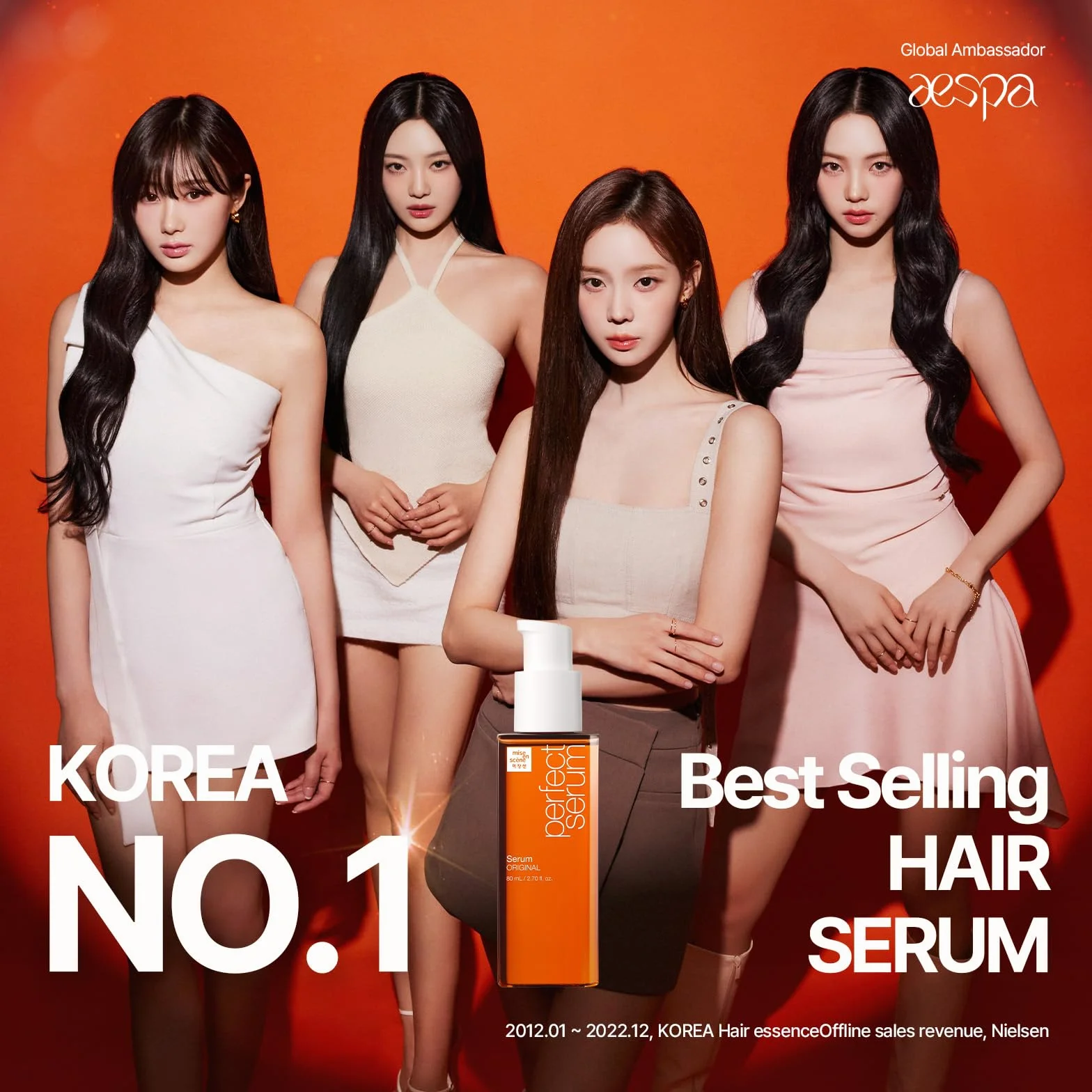 Mise En Scene Perfect Serum Original Hair Oil, 80 ml, Korean Hair Care for Frizzy & Dry Hair