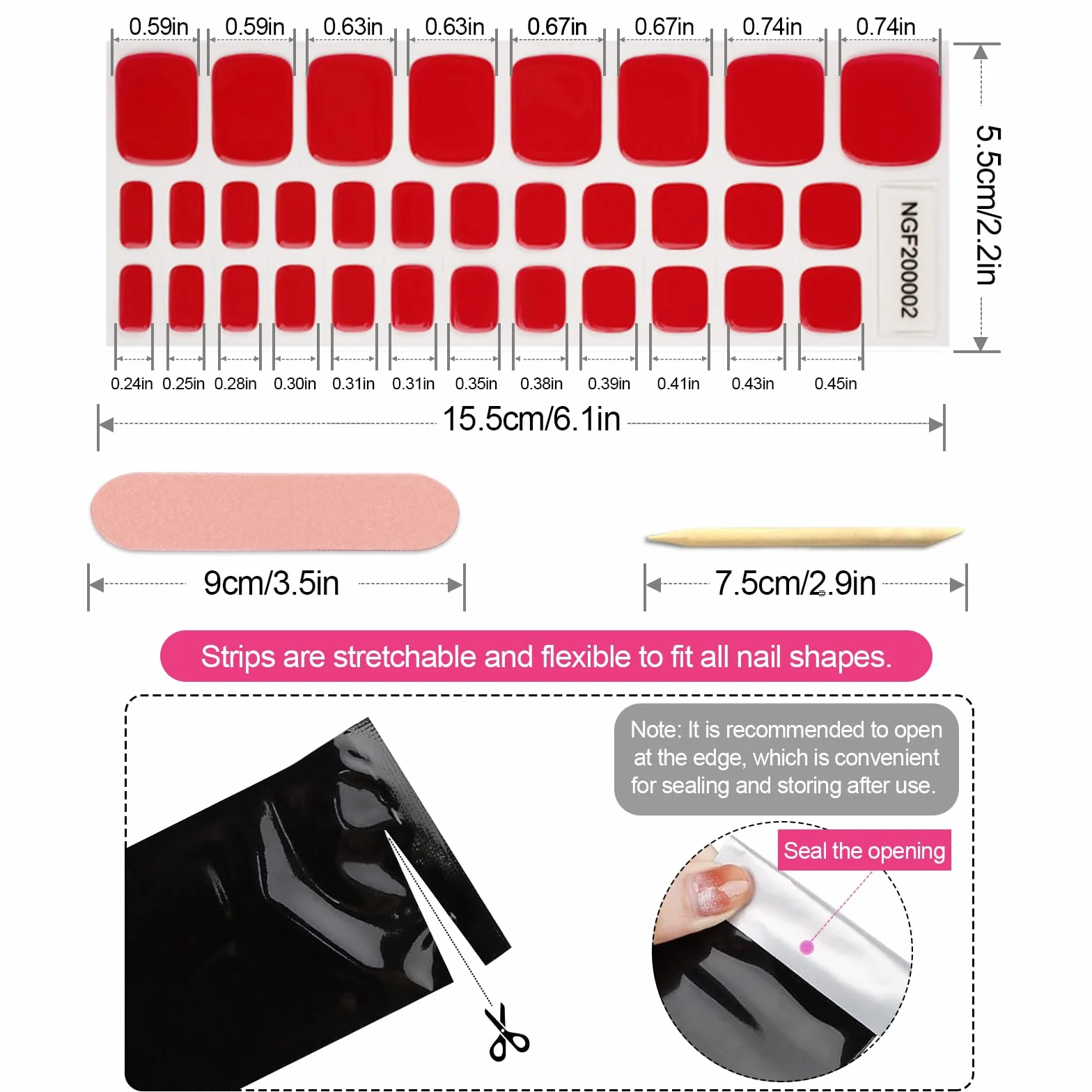 Autocollants de Vernis à Ongles d'Orteil Semi-durci 32PCS, Couleur Unie, Autocollants Ongles Pieds Couverture Complète, Sticker Ongle Auto-adhésif, Bandes d'Ongle d'Orteil pour Femme Fille (Nude Rose)