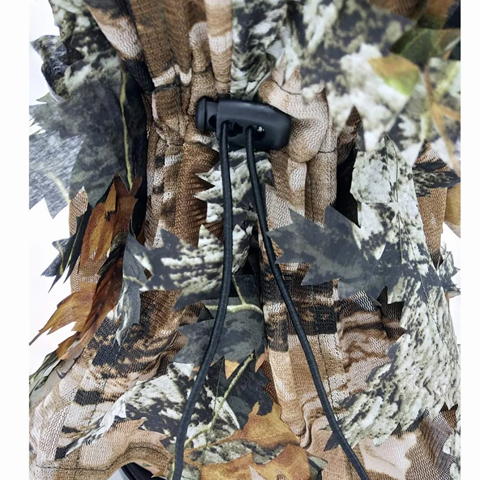 Cagoule 3D camouflage feuilles masque intégral chasse tir cyclisme