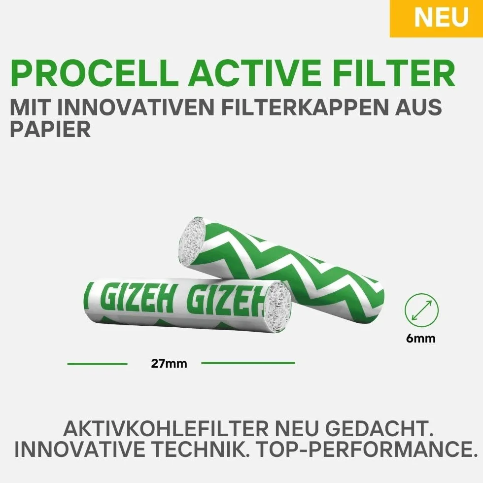Gizeh Filtre à charbon actif en plastique