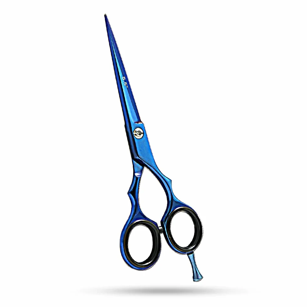 SMI - Ciseaux Coiffure Professionnel 5,5 Pouce Ciseau Coiffeur En Acier Inoxydable Ciseaux Cheveux Ciseaux De Coupe Cheveux pour salon Hommes Femmes et Enfants - Bleu - Razor Edge Blade