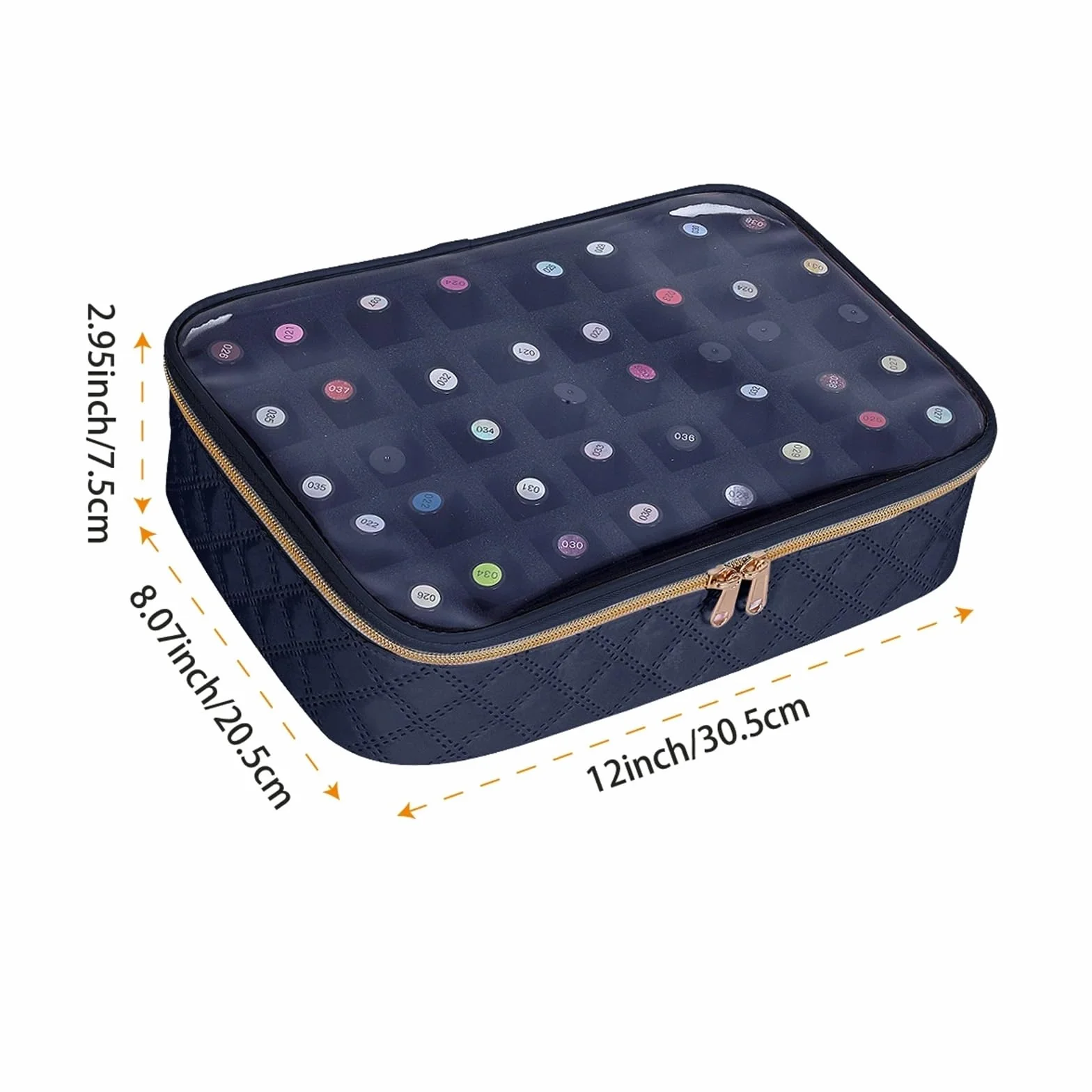 Rangement Onglerie,Rangement Vernis A Ongle 1 boîte de rangement transparente for vernis à ongles - Coffret voyage 40 flacons, en polyester et coton résistant, idéale les amateurs d'ongles(Pink)