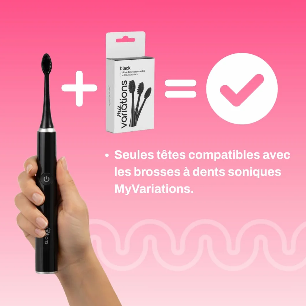 My Variations Pack 3 Têtes de Brosse à Dents Sonique Blanc