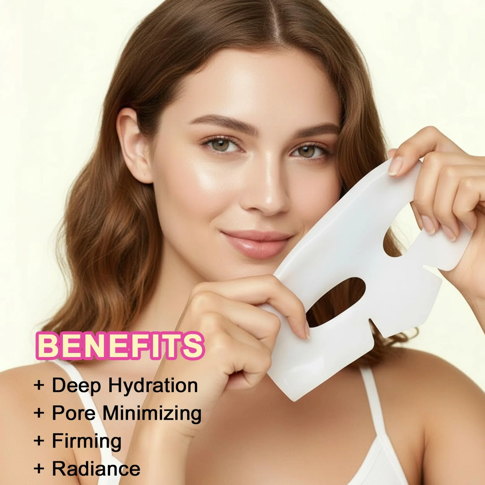 Masque Collagène Visage Bio 5 Pièces Hydratant Anti-âge Resserre les Pores