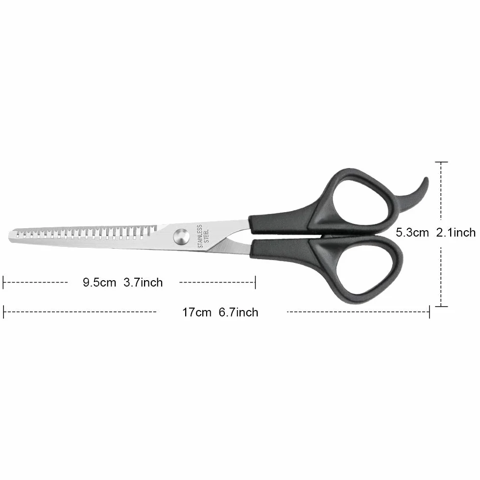 Ciseaux à Effiler de Coiffeur Professionnel Acier Inoxydable 6 Pouces Noir