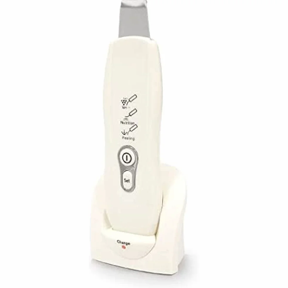 QUIRUMED Peeling à ultrasons pour usage domestique, exfoliation faciale, nettoyage en profondeur, illumine le visage, résistant à l'eau, batterie au lithium