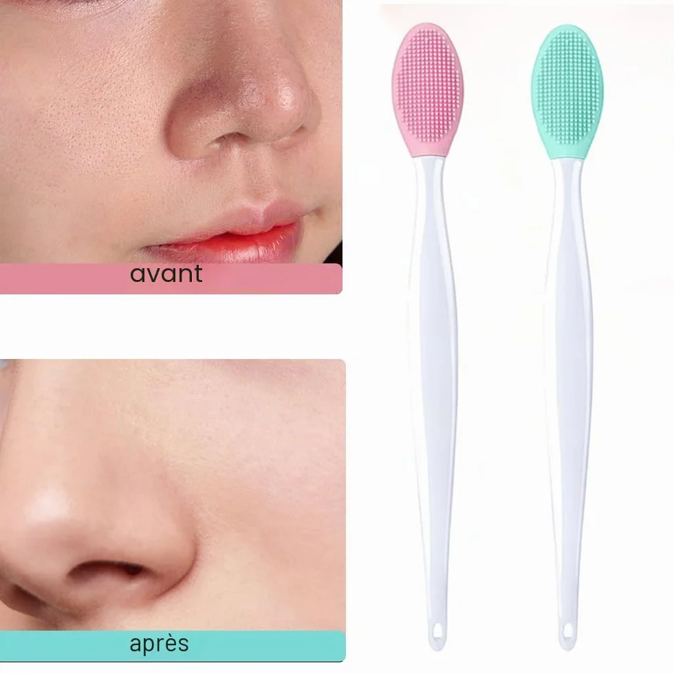 Pinceau À Lèvres Exfoliant Double Face en Silicone 2 Pcs