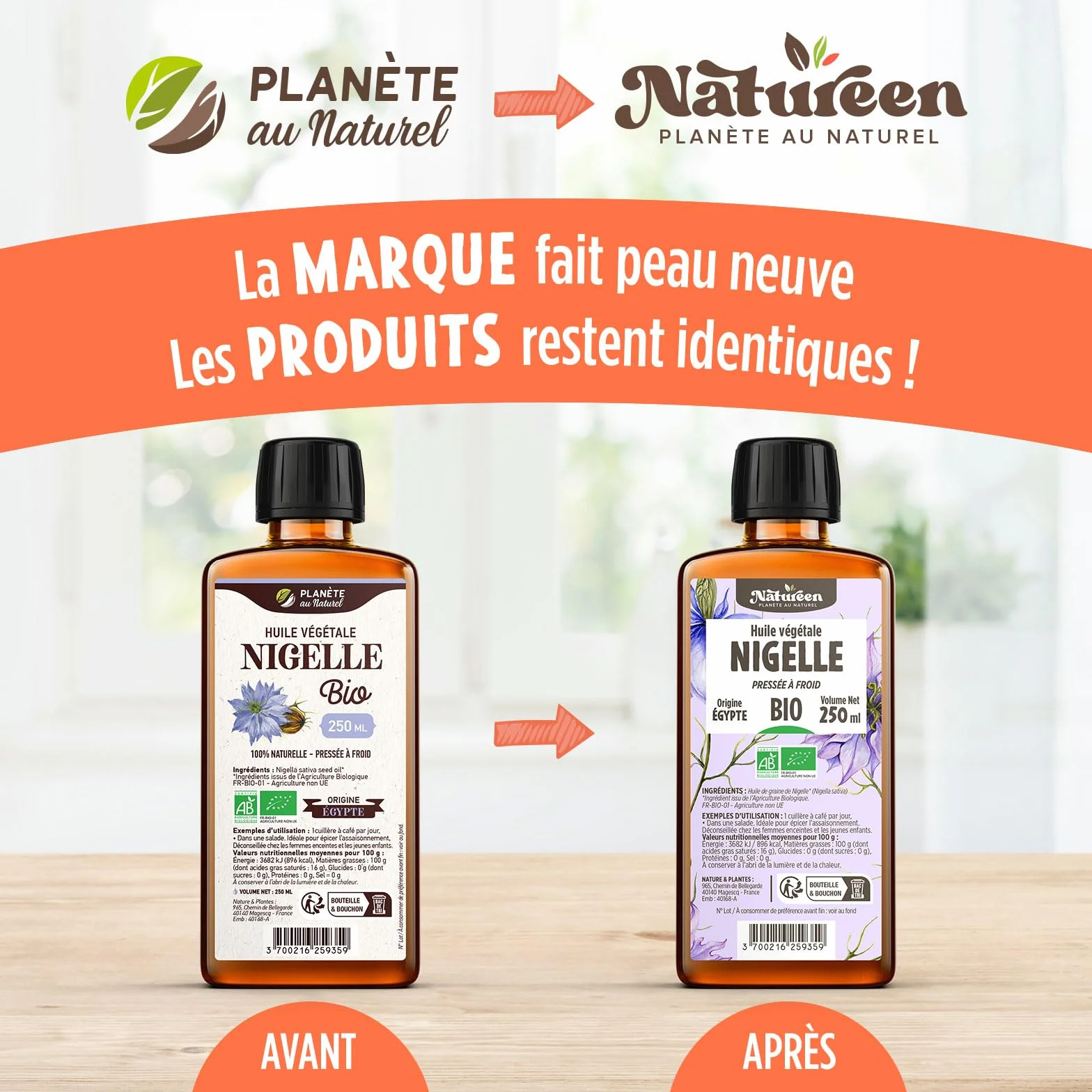 Huile de NIGELLE Bio 150 ml Planète au Naturel Pure Pressée à froid Alimentaire Cheveux Corps Ongles