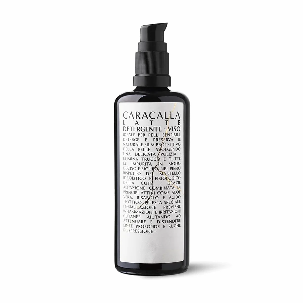 CARACALLA Luxury Edition Lait Nettoyant Visage - Peaux Délicates et Sensibles - Aloe Vera, Vitamine E et F, Calendula - Lentif, Hydratant, Nourrissant - Fabriqué en Italie - 30 ml