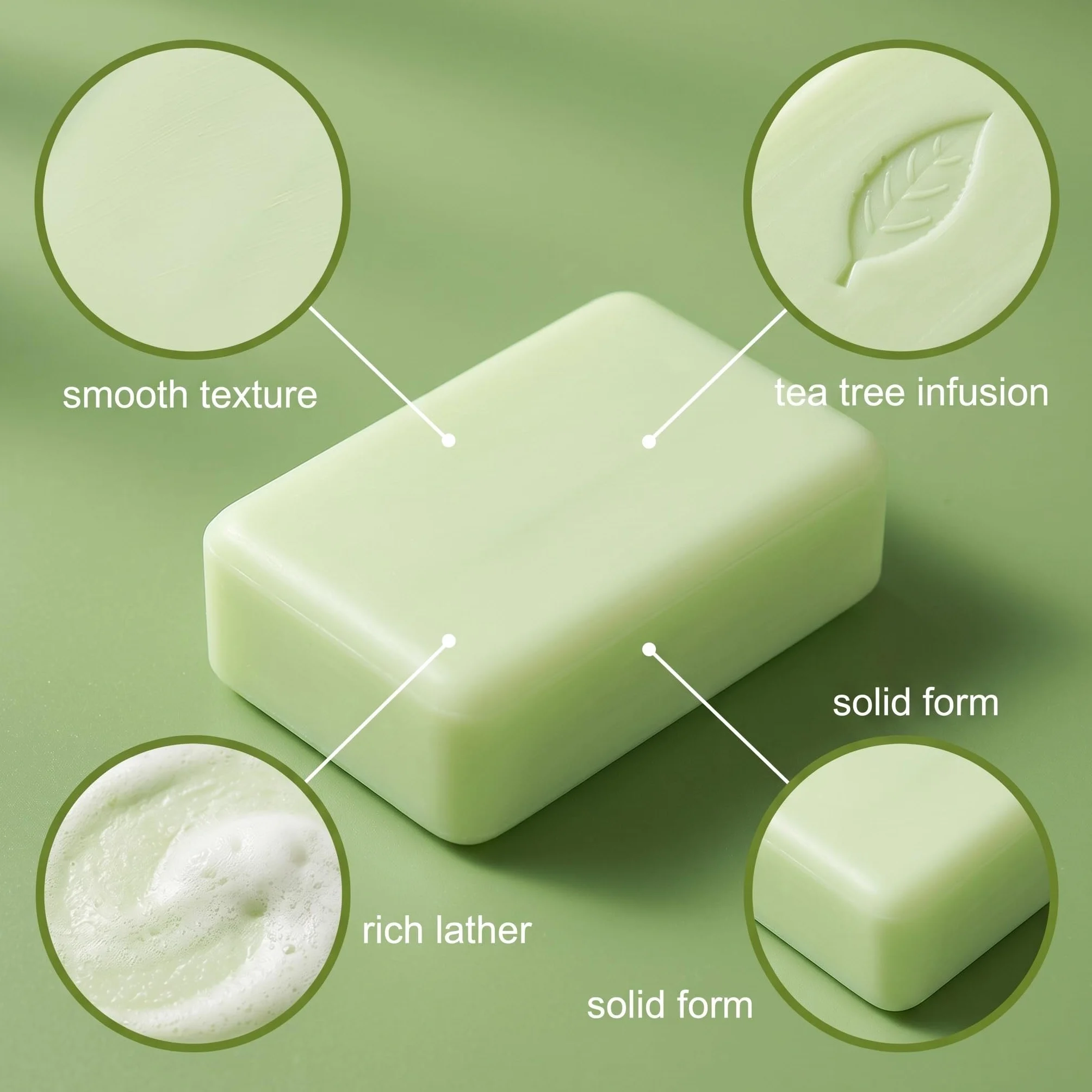 Savon antifongique pour soin corporel quotidien, apaise et soulage les irritations