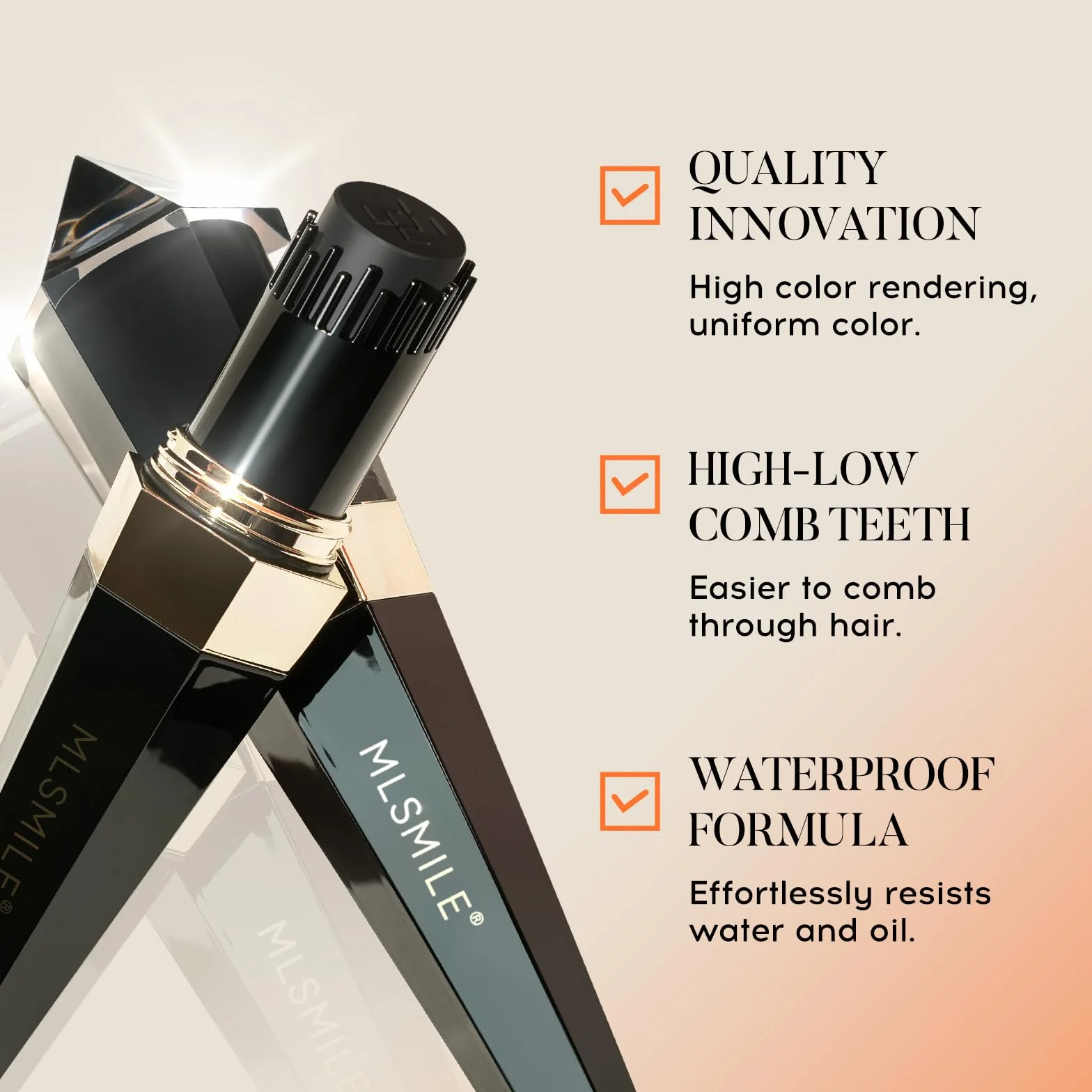 Peigne Colorant Capillaire Correcteur 2-en-1 Marron Foncé Résistant à l'Eau