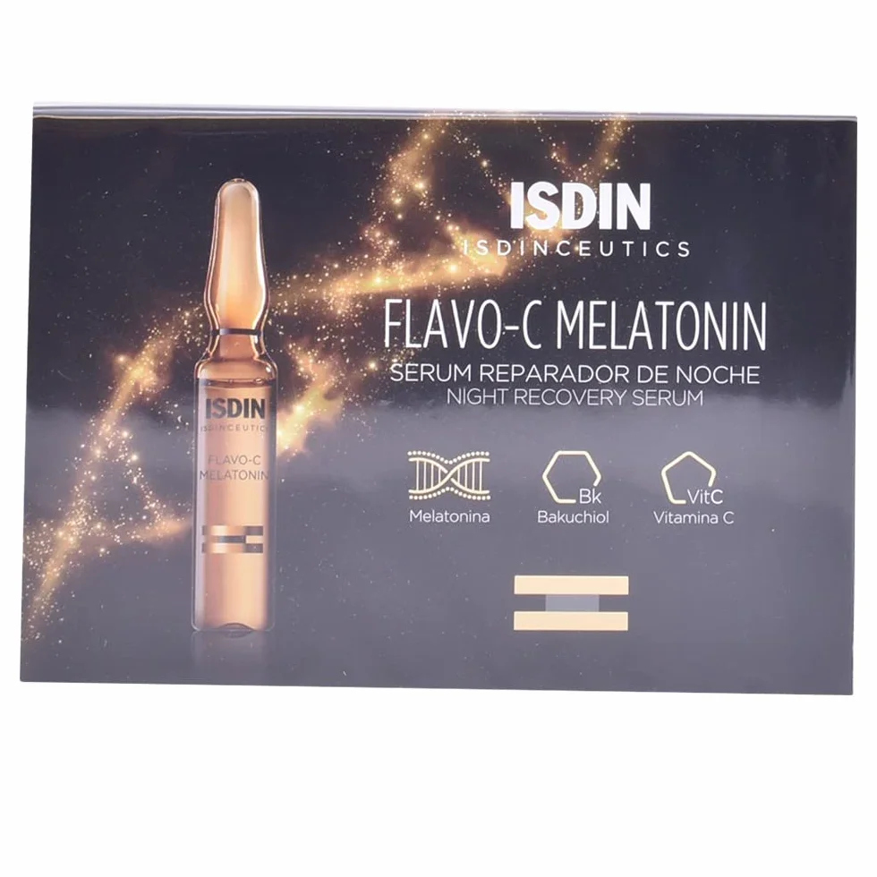 ISDIN Isdinceutics Flavo-C Melatonin Night Repair Serum (10 ampoules) | stimulates the antioxidant defences of the skin