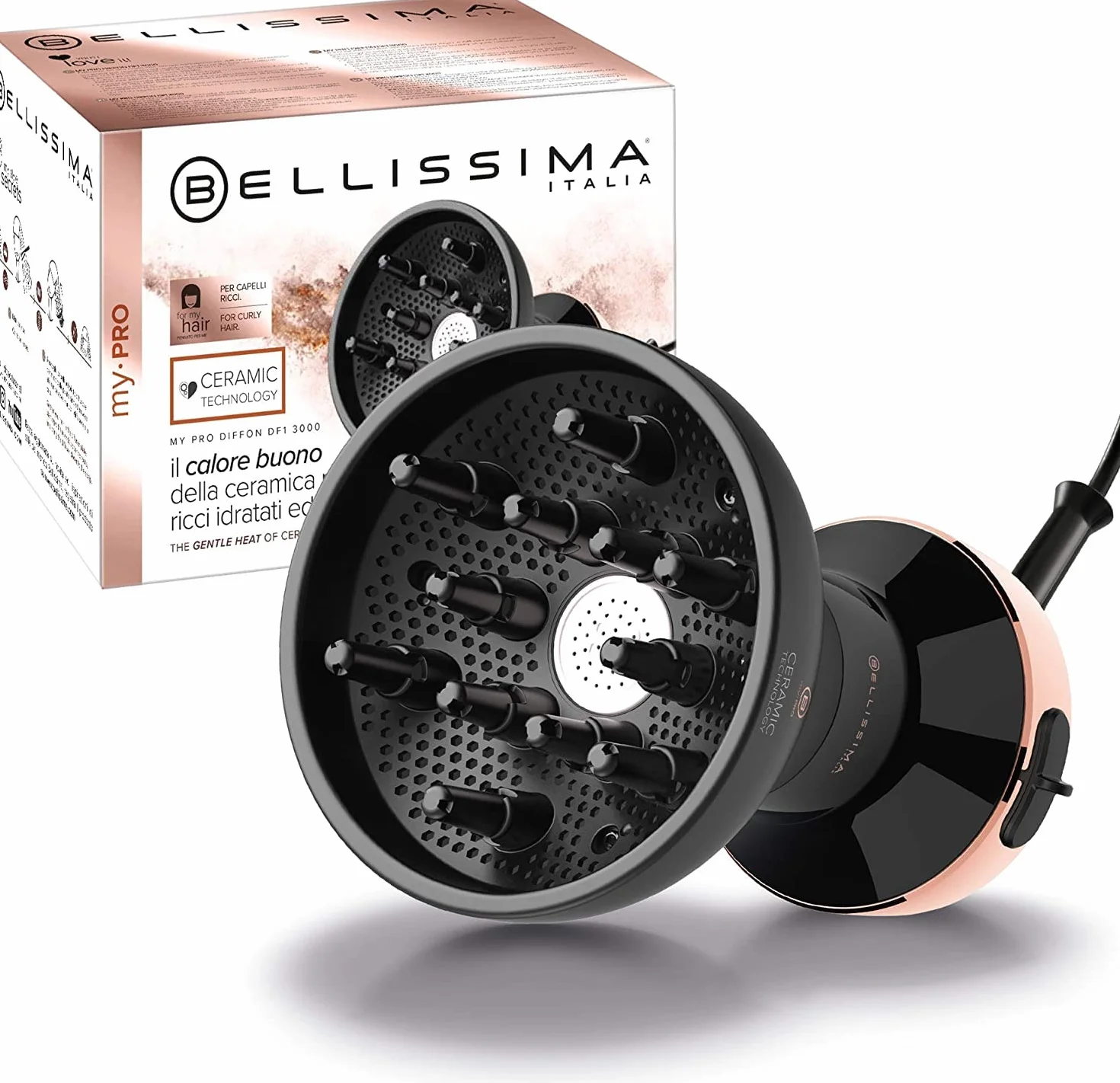 Bellissima My Pro Diffon Ceramic Sèche-cheveux Diffuseur Tout-en-Un 700 W Technologie Céramique 2 Puissances