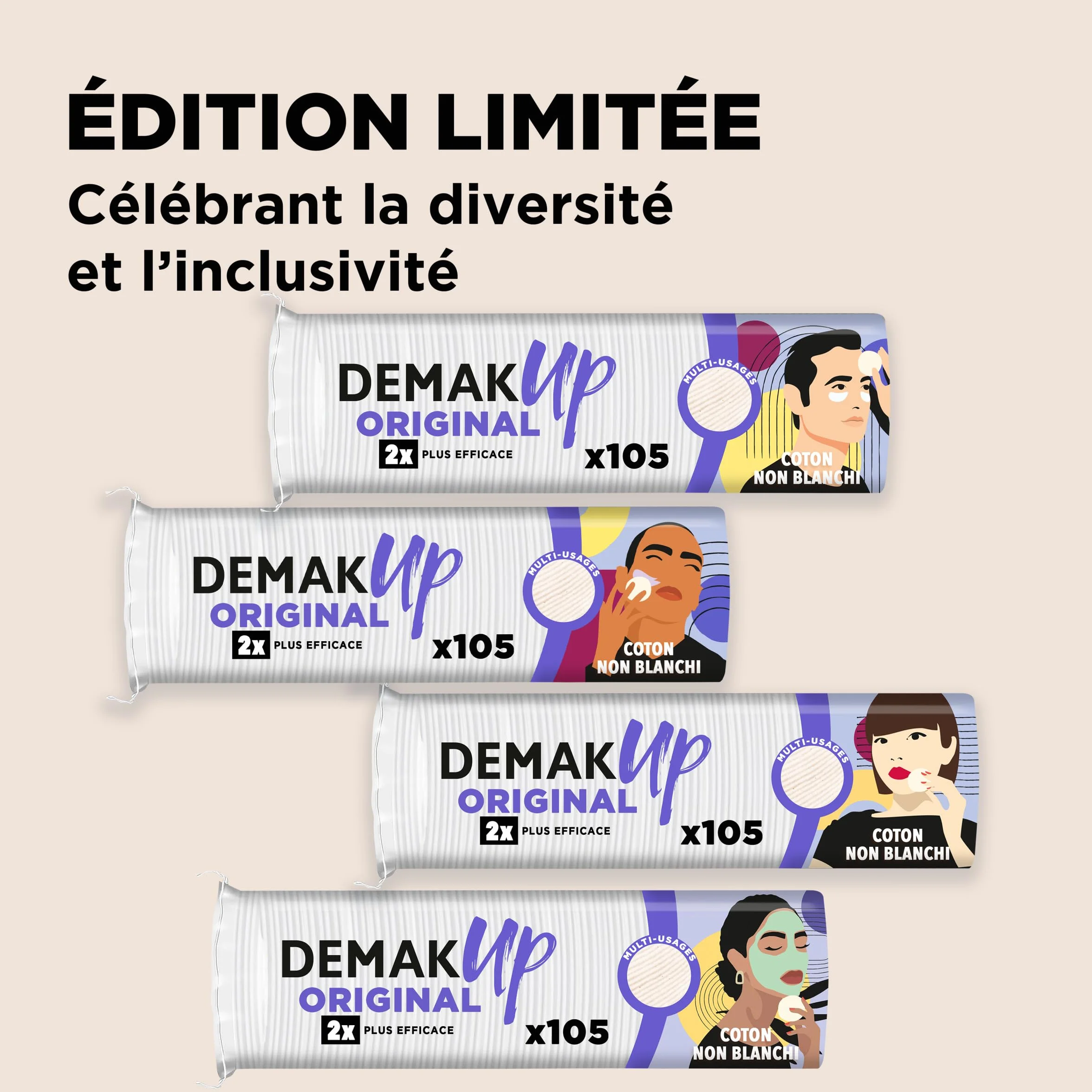 Demak'Up Original Cotons à Démaquiller, 70 Cotons