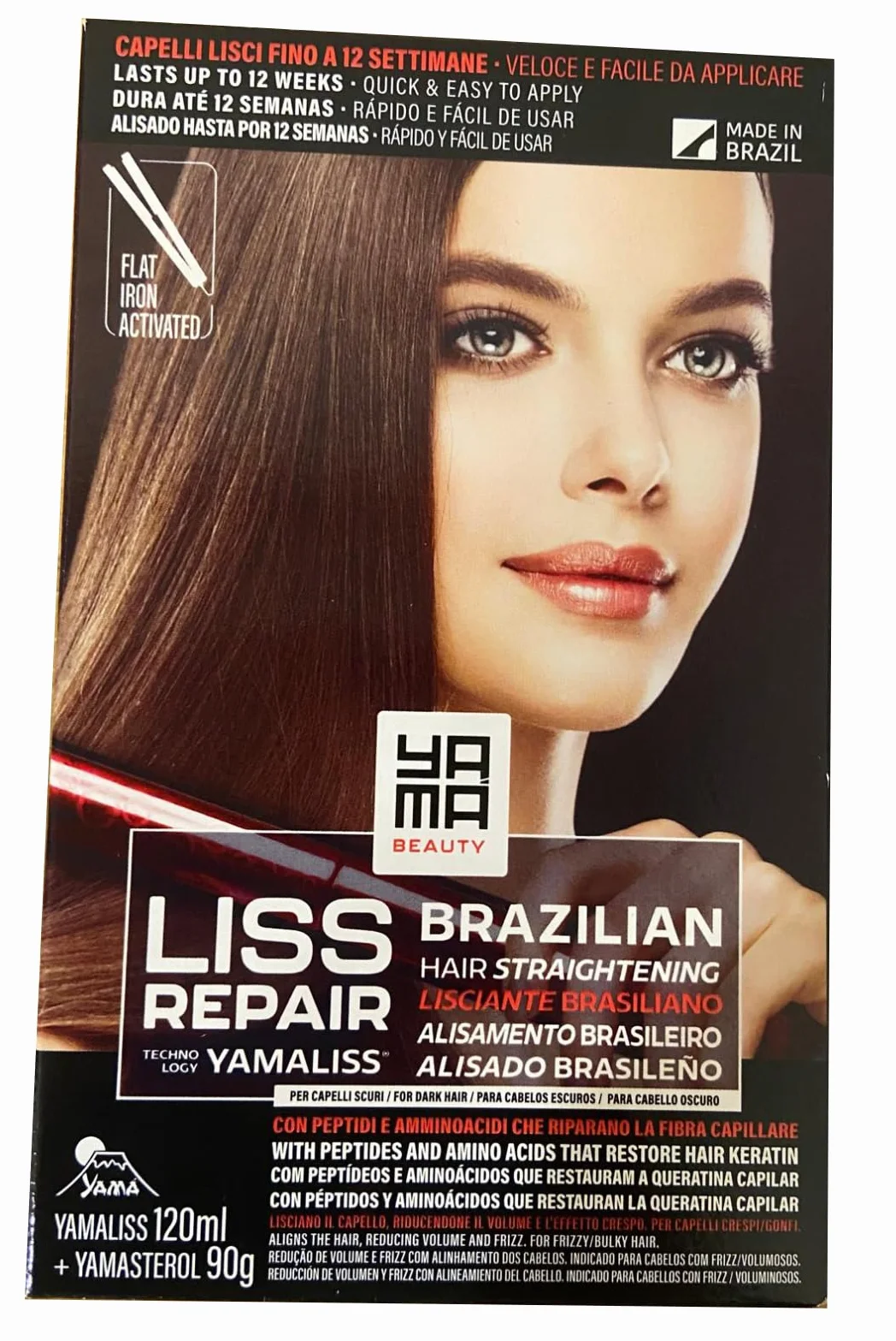 Yama Yamaliss LISS REPAIR KIT Lissage brésilien à la kératine 120 ml + 90 g pour cheveux foncés