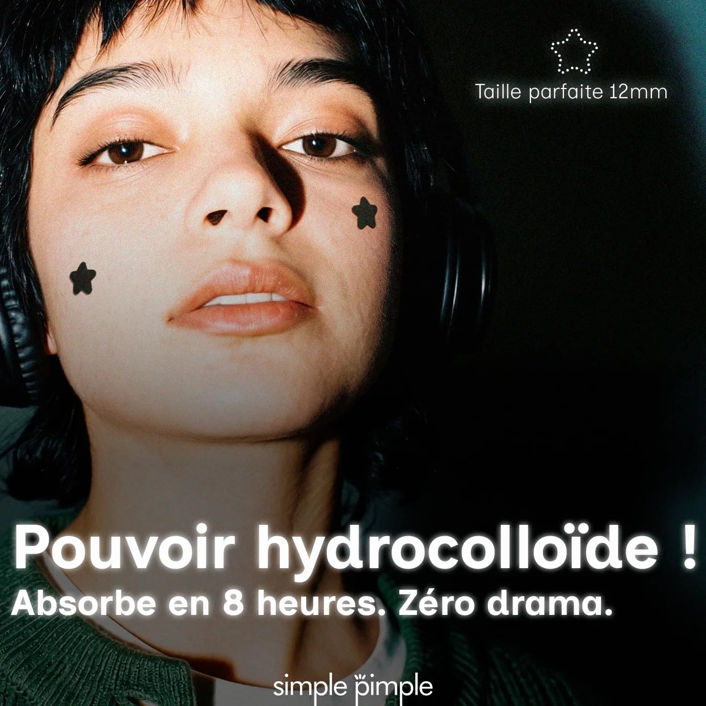 Pimple Patches Boutons Étoile Noire 36 Hydrocolloïdes Absorbe Impuretés Protège Look Alternatif