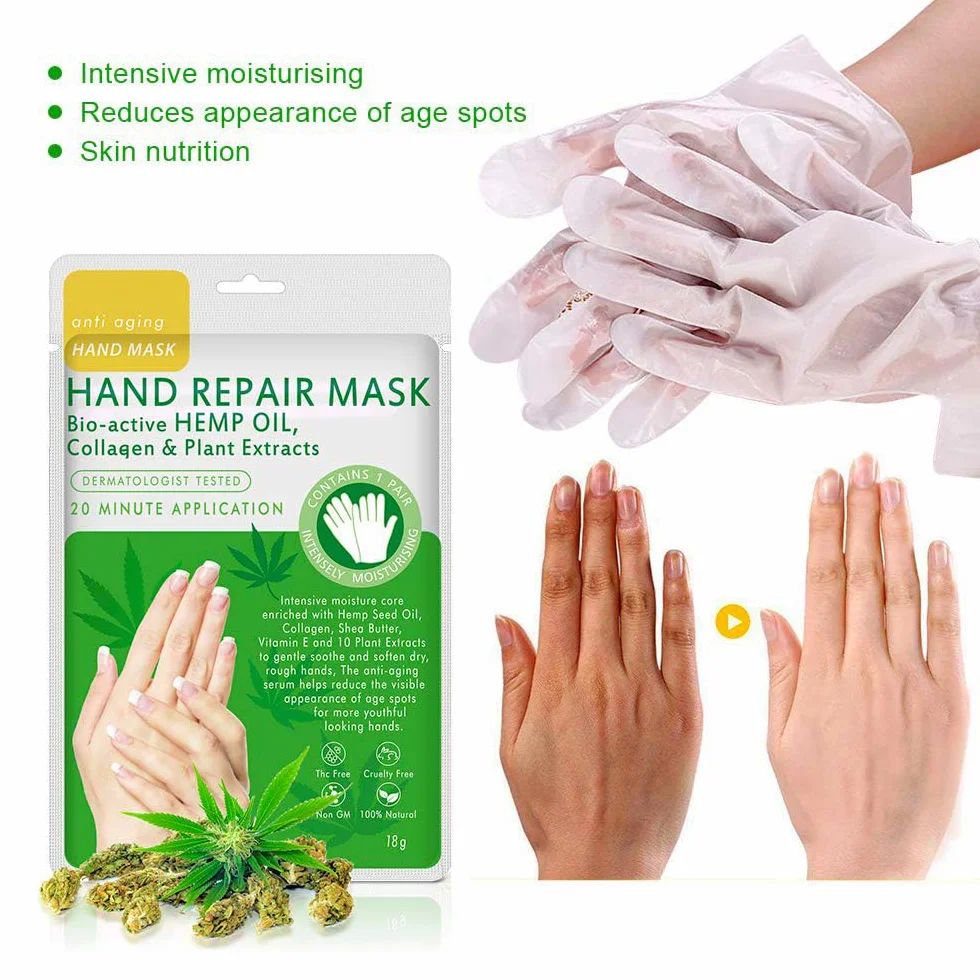 Gants Hydratants pour Mains, 3 Paires Masque Mains Peau Sèche Nourrissante Anti-âge Réparatrice