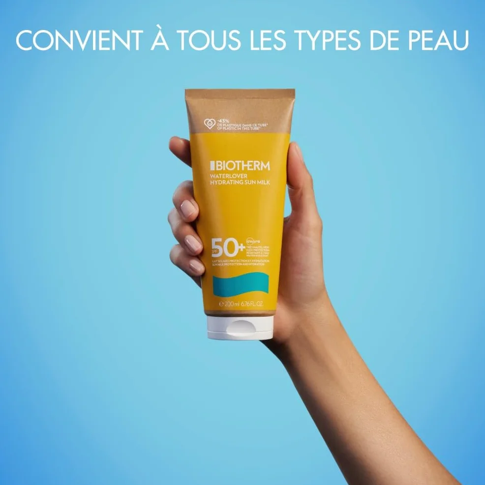 Biotherm Waterlover Crème Solaire Hydratante Lait Solaire Waterproof Corps & Visage Sans Taches Blanches