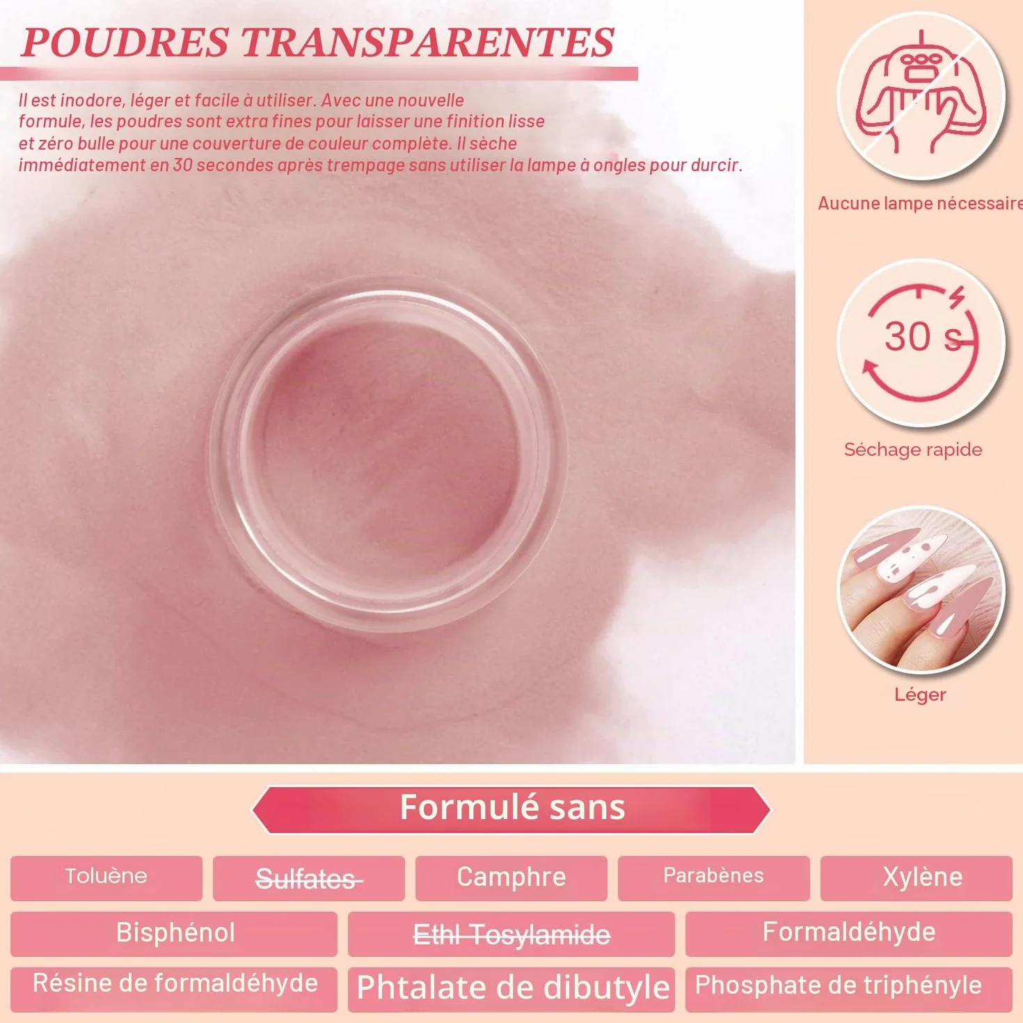 Lavender Violets 20 Pcs Dipping Powder Nail Kit French Nude Poudre Starter Base Top Coat Activateur Brush Saver M962