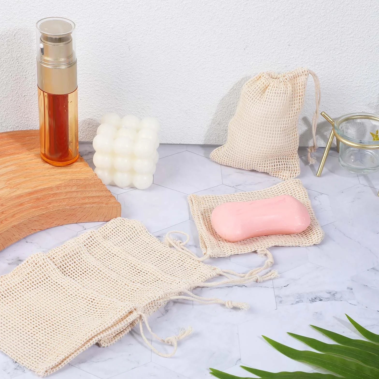Giantree sacs à savon 10 pièces filet à savon pour shampoing solide durable