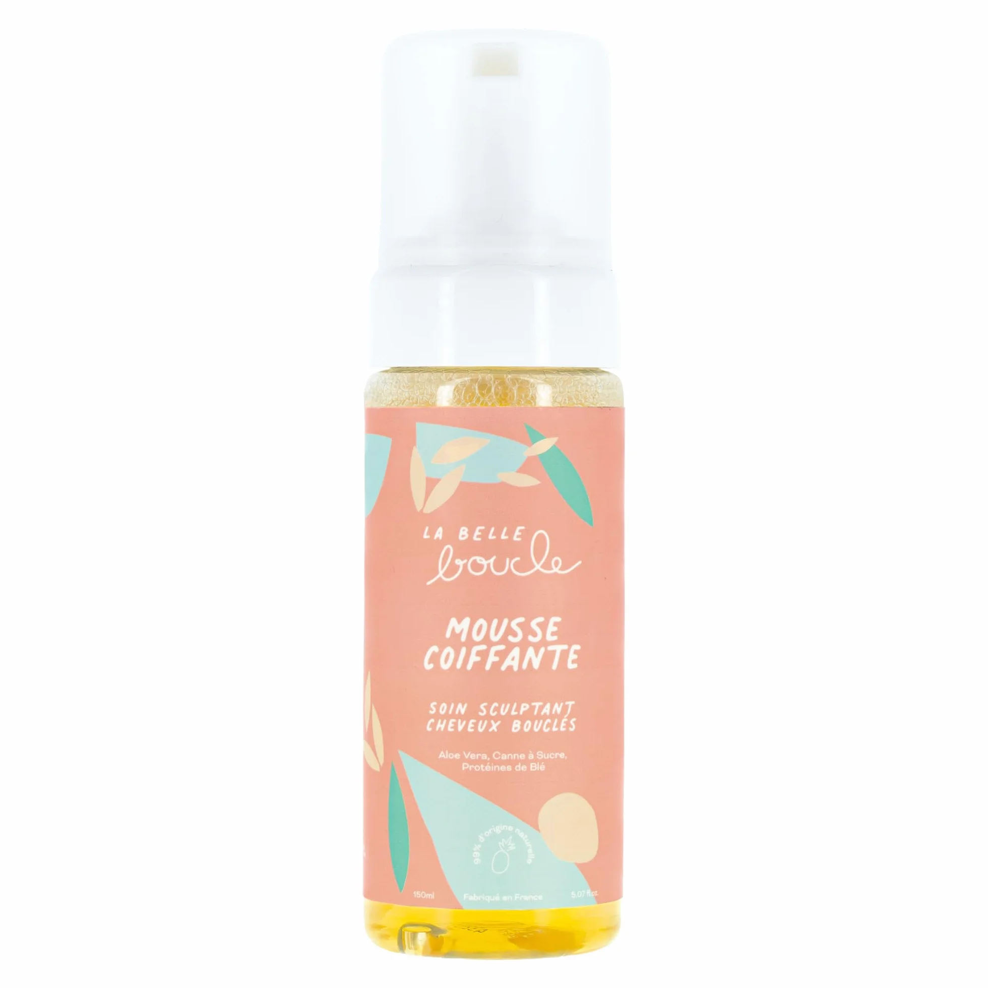 La Belle Boucle - Mousse Coiffante Cheveux Bouclés, Frisés & Crépus - Soin Sculptant 150ml - Définition, Volume & Anti-Frisottis Sans Effet Carton - Vegan, France