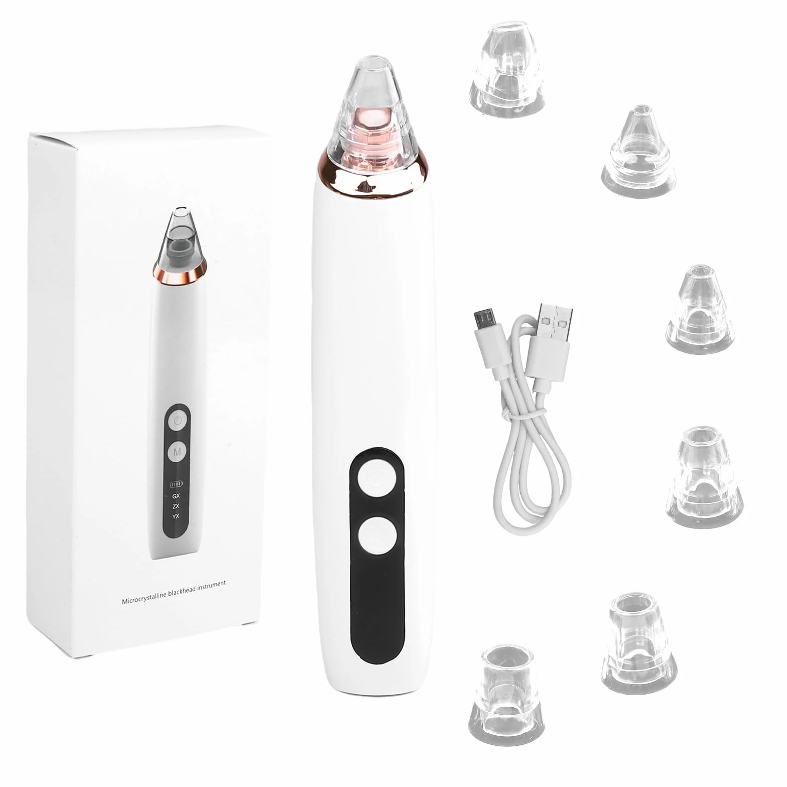 Aspirateur Point Noir 6 Sondes et 3 Modes, Extracteur Point Noir pour l'élimination des Blackheads, Boutons, Graisse