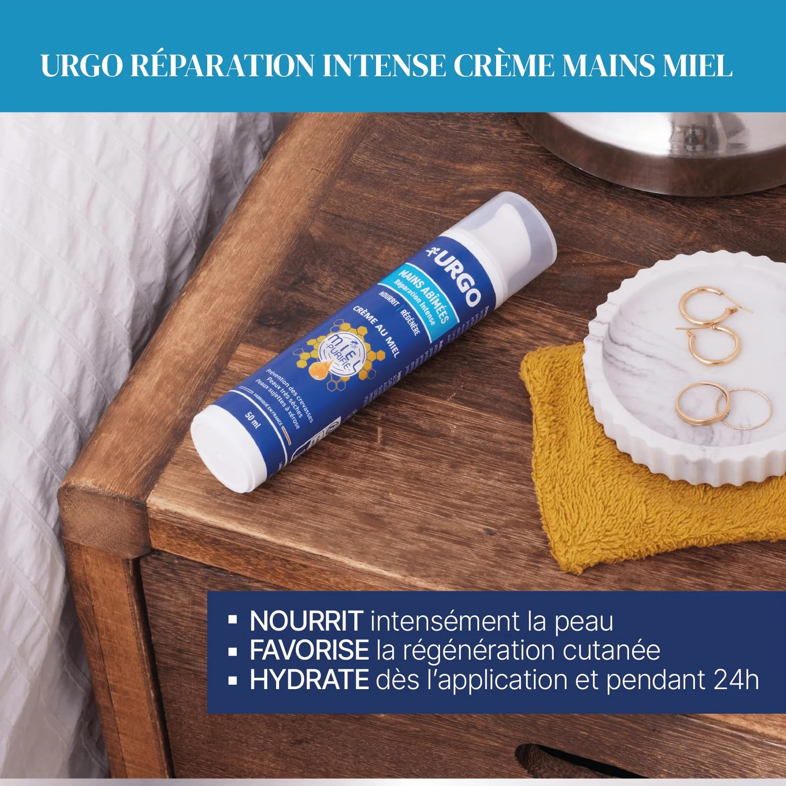 Urgo Pack duo Santé et Soin des Mains Filmogel mains crevassées 3,25 ml Crème miel mains abimées 50 ml