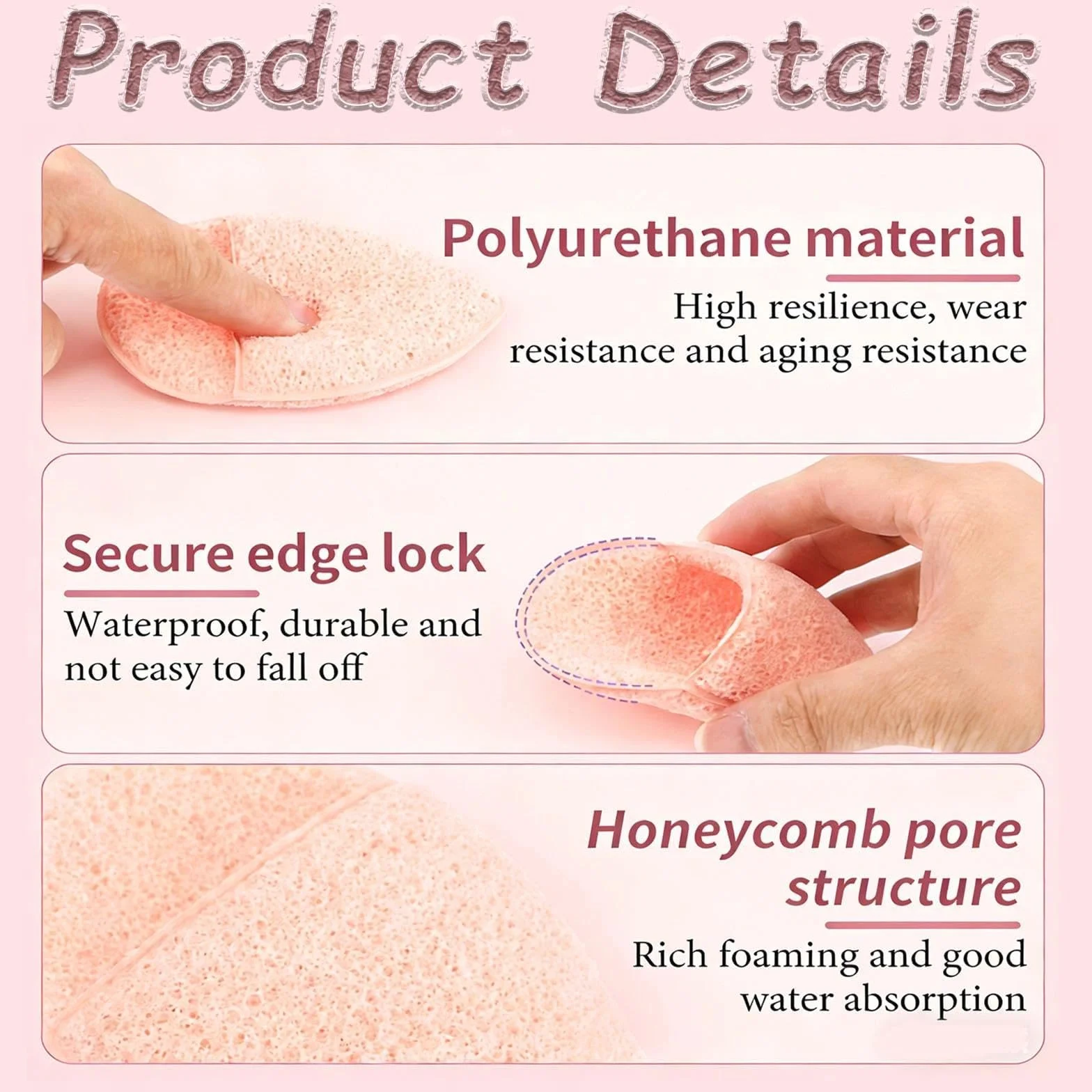 Éponge Nettoyante Visage Lot De 6, Tampons Exfoliants Réutilisables, Nettoyage En Profondeur Points Noirs Peau Morte