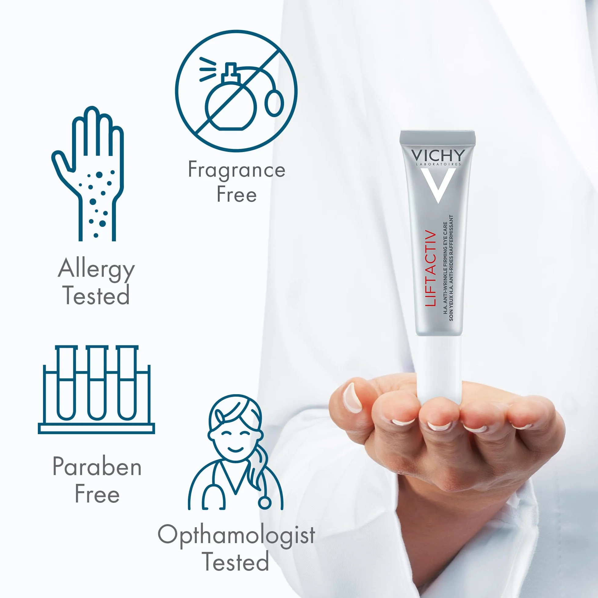 Vichy LIFTACTIV H A Crème Contour Des Yeux Anti-Rides Anti-Cernes Vitamine C Acide Hyaluronique