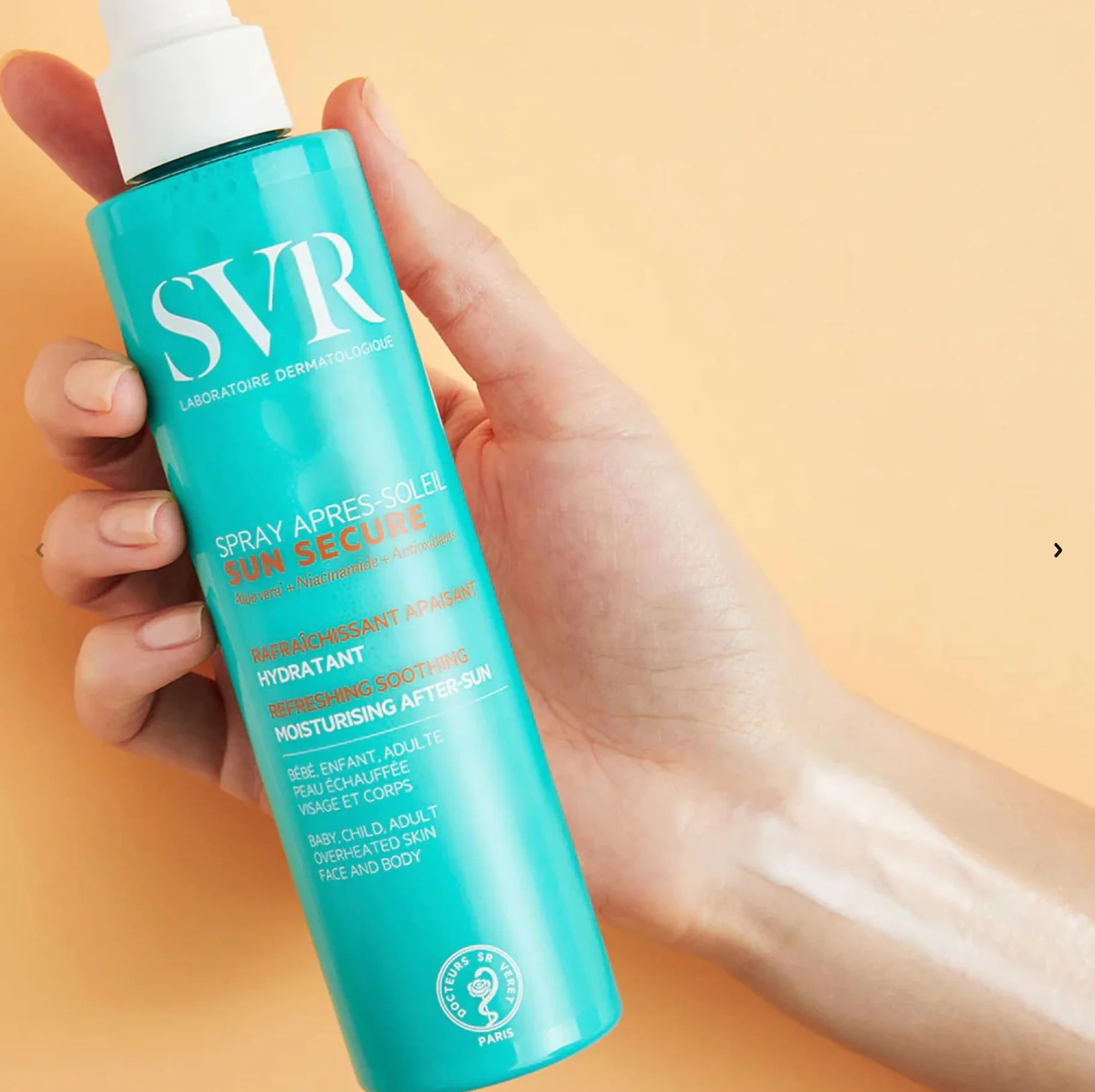SVR Sun Secure Spray Après-Soleil Soin hydratant apaisant Aloe vera Niacinamide 200 ml