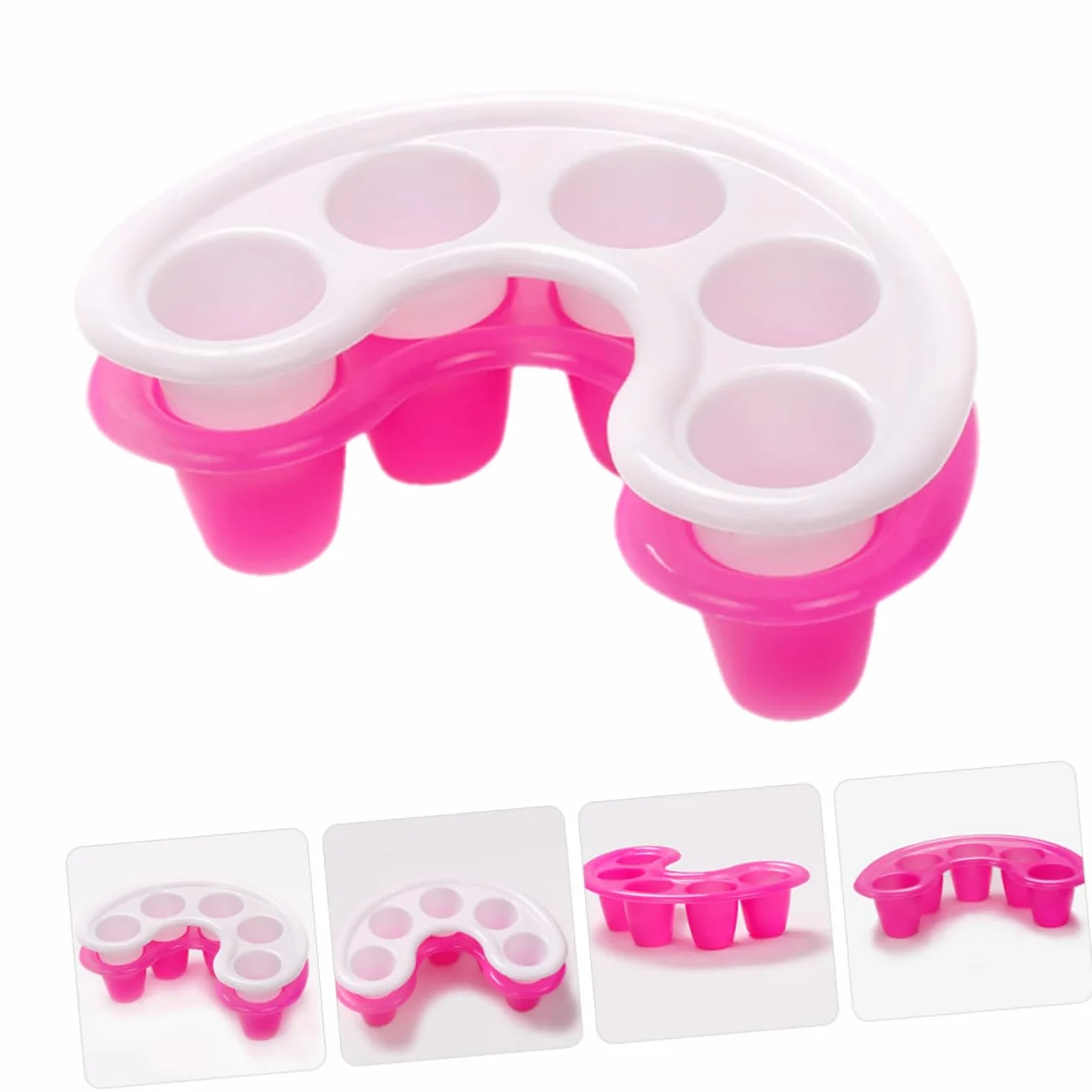 Bols De Trempage Pour Ongles Plastique Manucure Dissolvant Vernis Semi Permanent 2 Pièces