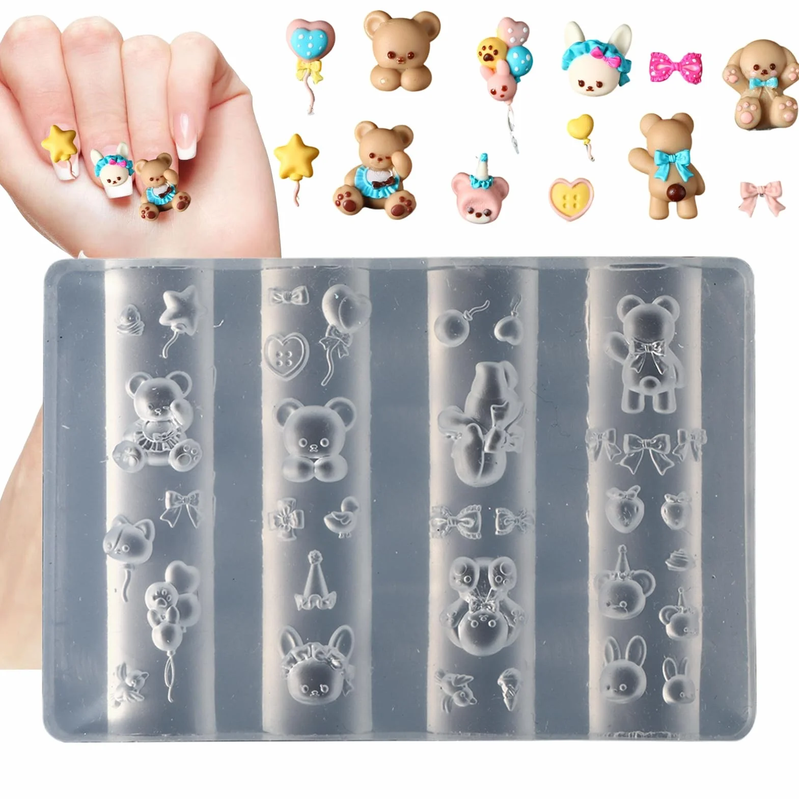 Moule en Silicone pour Art des Ongles Décorations 3D Prothèses Ongulaires Accessoires Manucure Femme