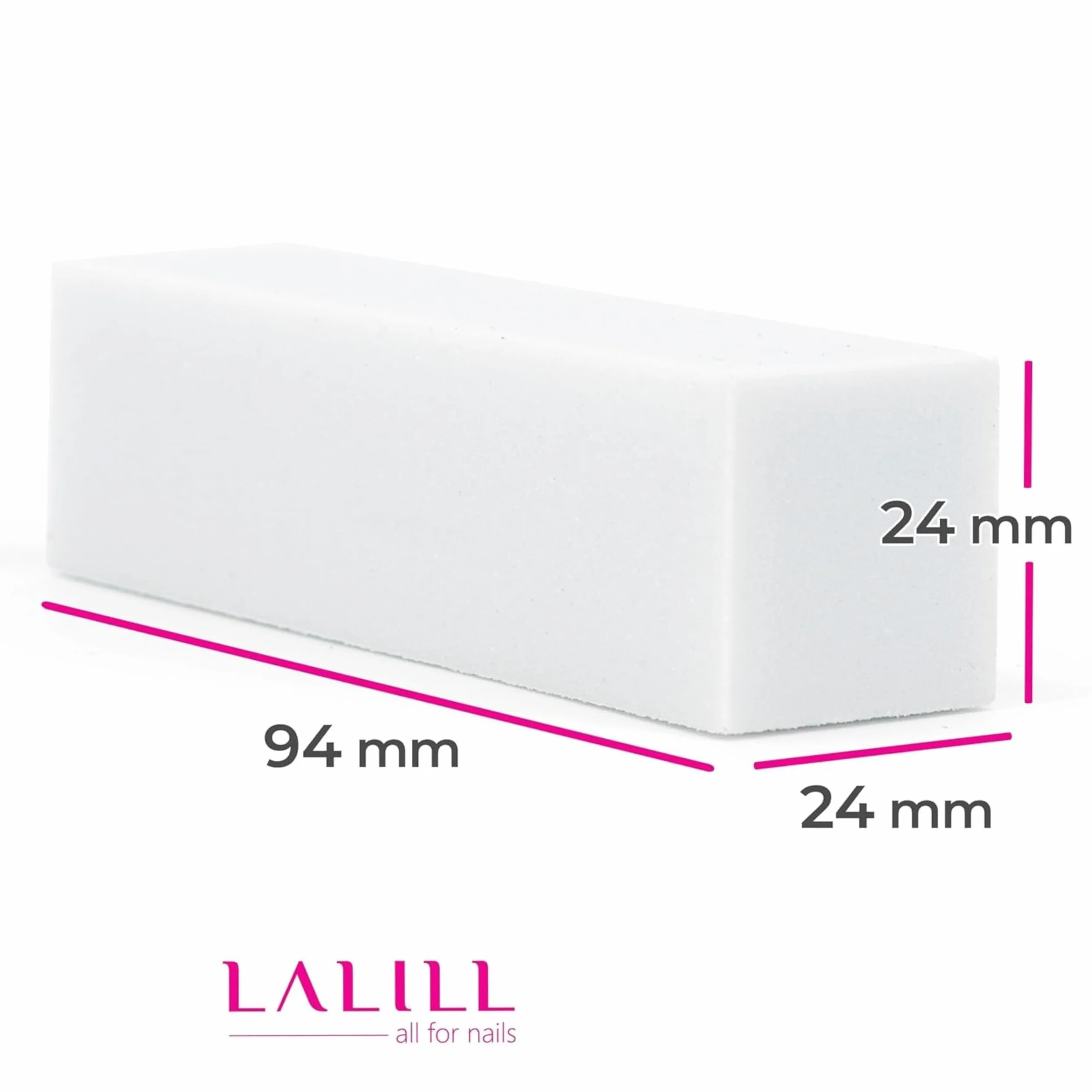 LALILL Lot de 10 Lime à Ongles Bloc de Ponçage 9,5 x 2,5 x 2,5 cm