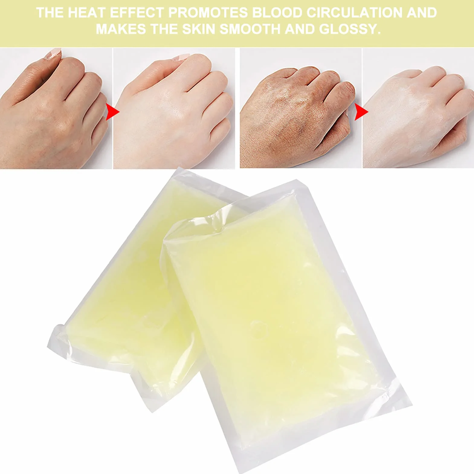 Cire de paraffine, 2 pièces cires de paraffine hydratante nourrissante cire de paraffine bain main pied masque beauté hiver soins la peau recharges cire pour spa maison salon soins du visage (citron)