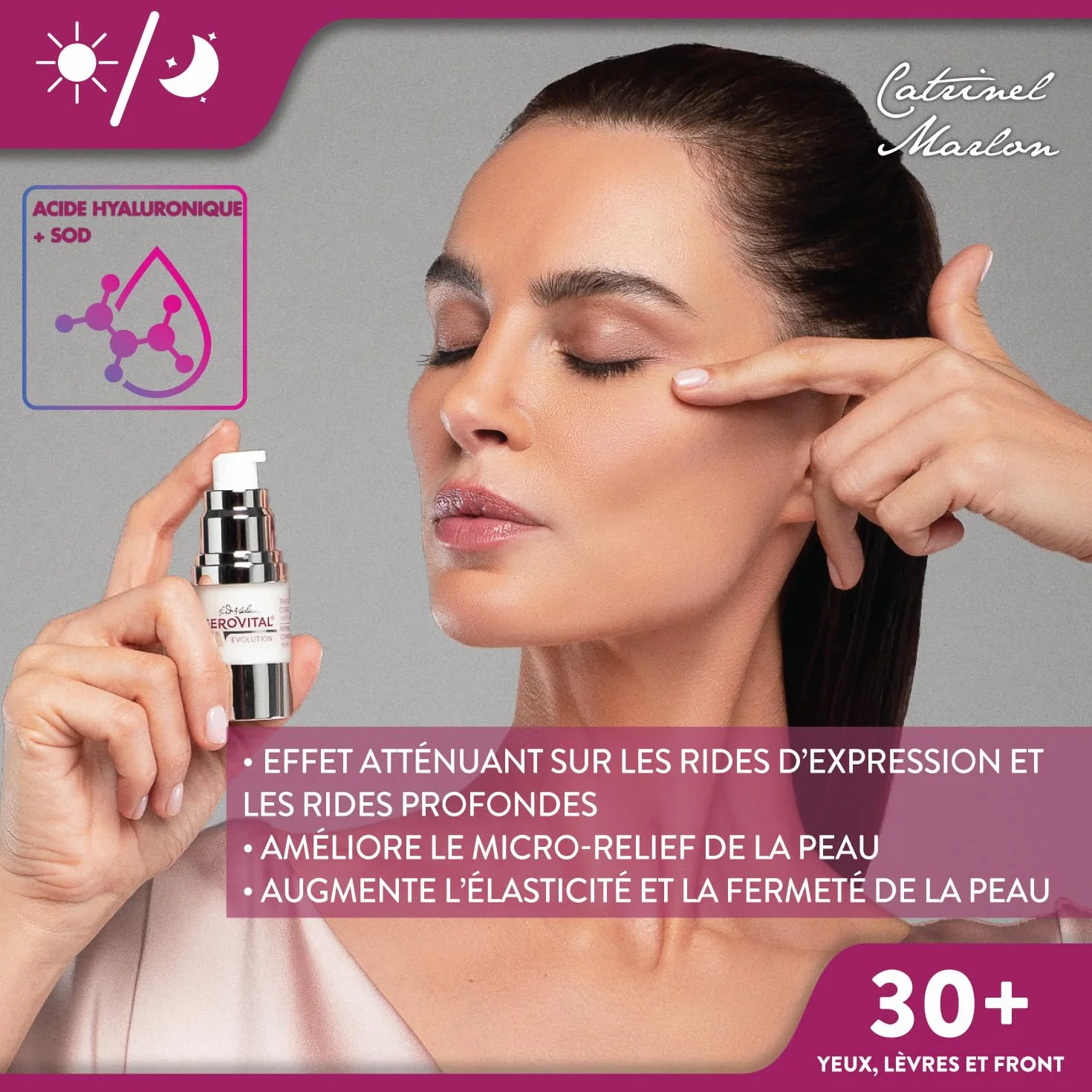 Gerovital H3 Evolution Sérum Anti Rides Contour des Yeux 15 ml Acide Hyaluronique Vitamines A et E