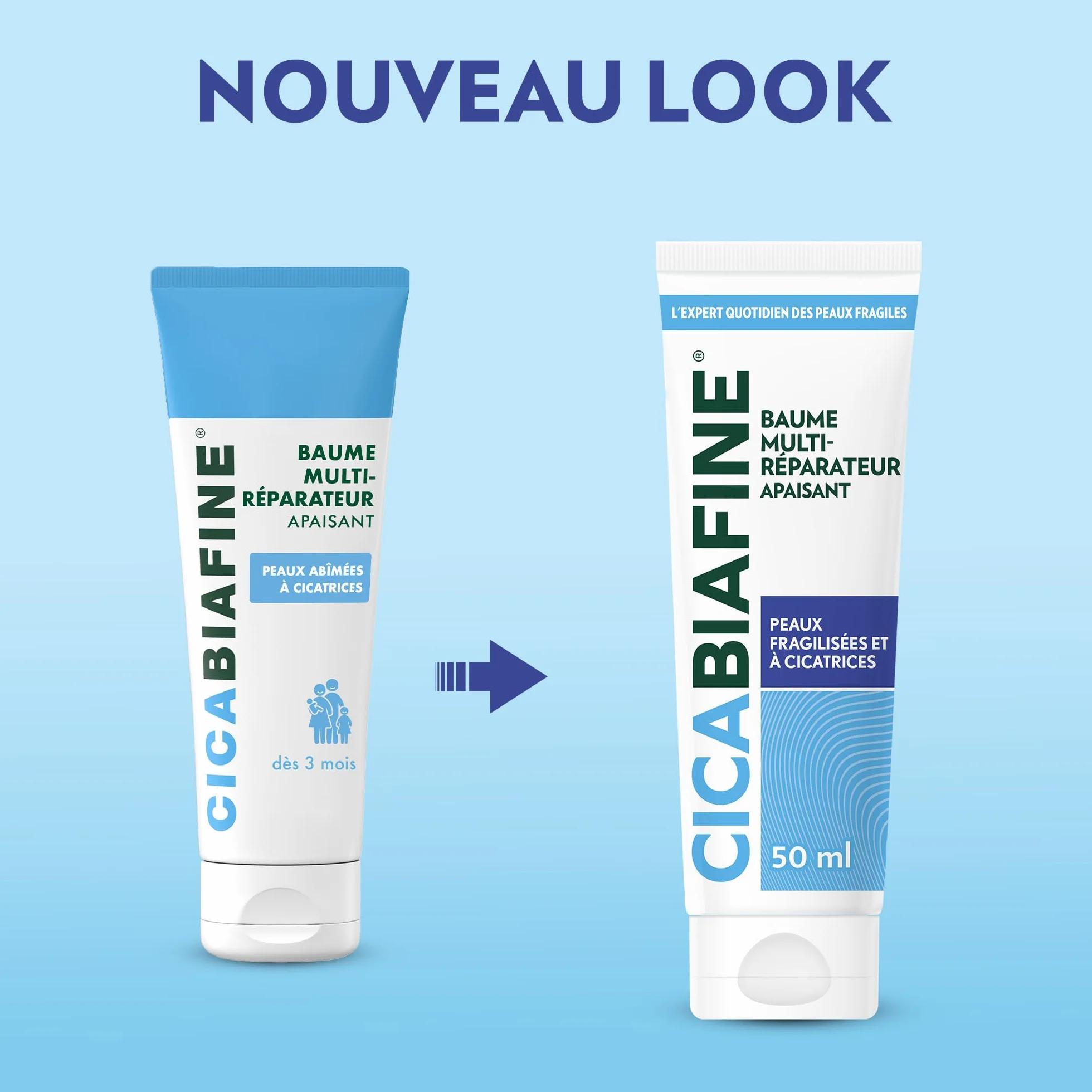 Cicabiafine Baume Multi-Réparateur Apaisant 50 ml Hydratant Peaux Fragilisées Cicatrices Glycérine Panthénol Acide Hyaluronique Centella Asiatica
