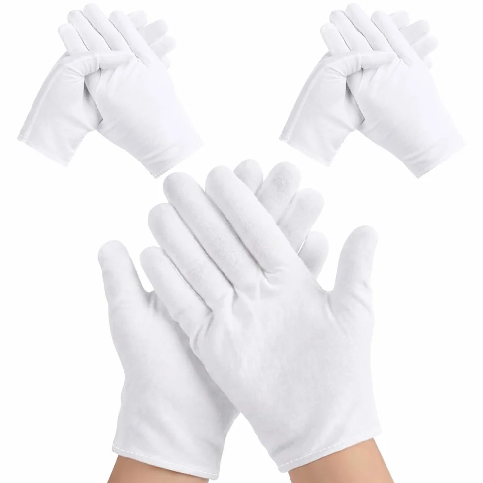 Gants Hydratants Enfants 3 Paires Coton Blanc Lavables Machine Protection Eczéma Mains Sèches Traitement Spa