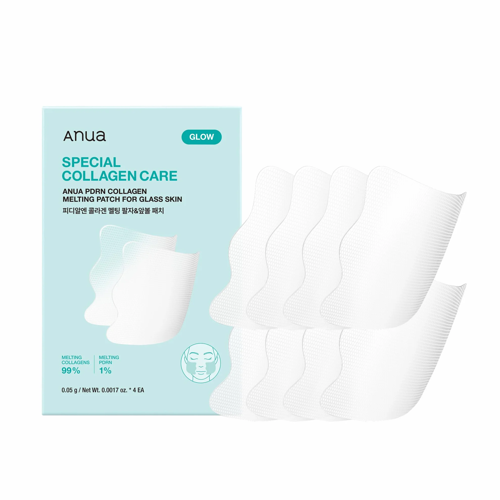 ANUA PDRN COLLAGEN MELTING PATCH FOR GLASS SKIN (0.05 g * 4 EA)