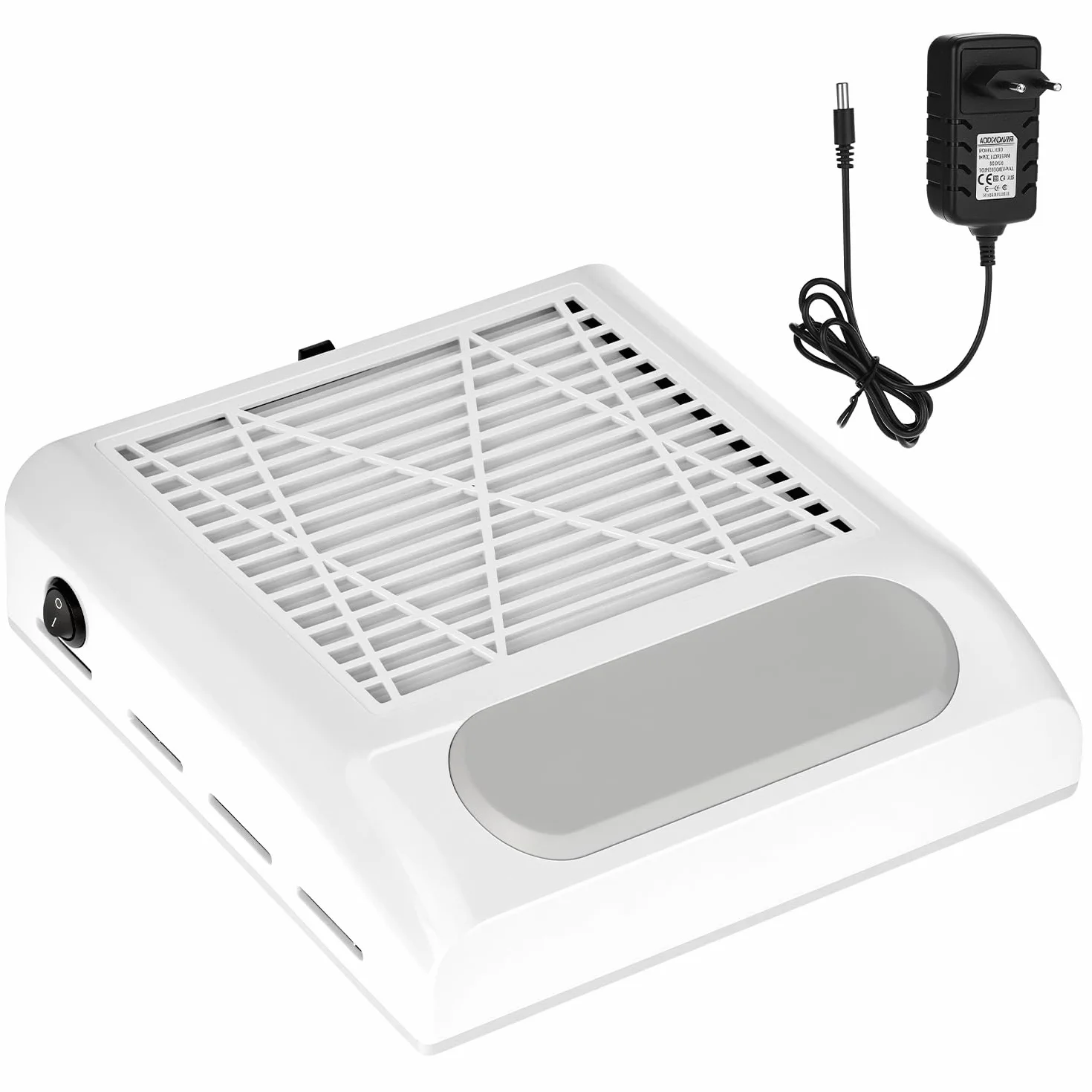 QWORK® Aspirateur à ongles 80 W avec filtre, idéal pour les particuliers, les salons de manucure, les salons de beauté et les manucures.