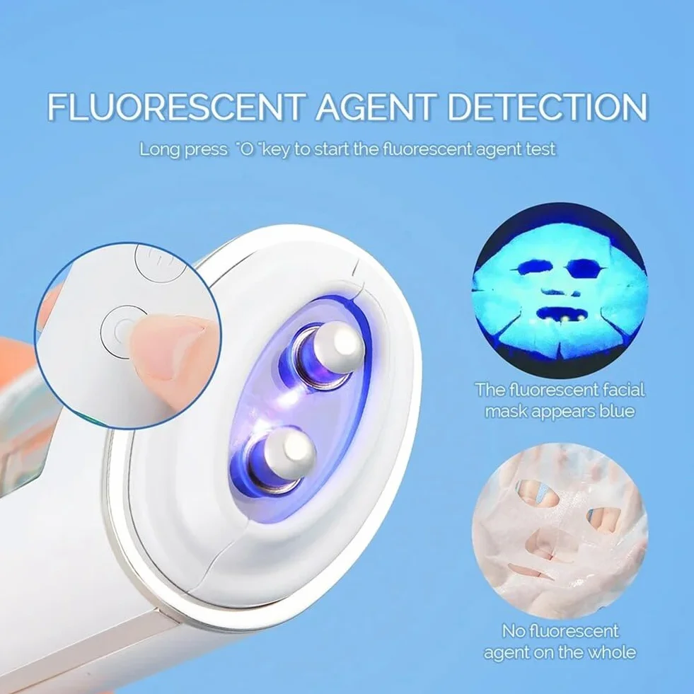 Testeur de peau, teneur en humidité et en du, analyseur de peau, eau de peau, joues, peau élastique, test d'âge, appareil de mesure, détecteur de substances actives